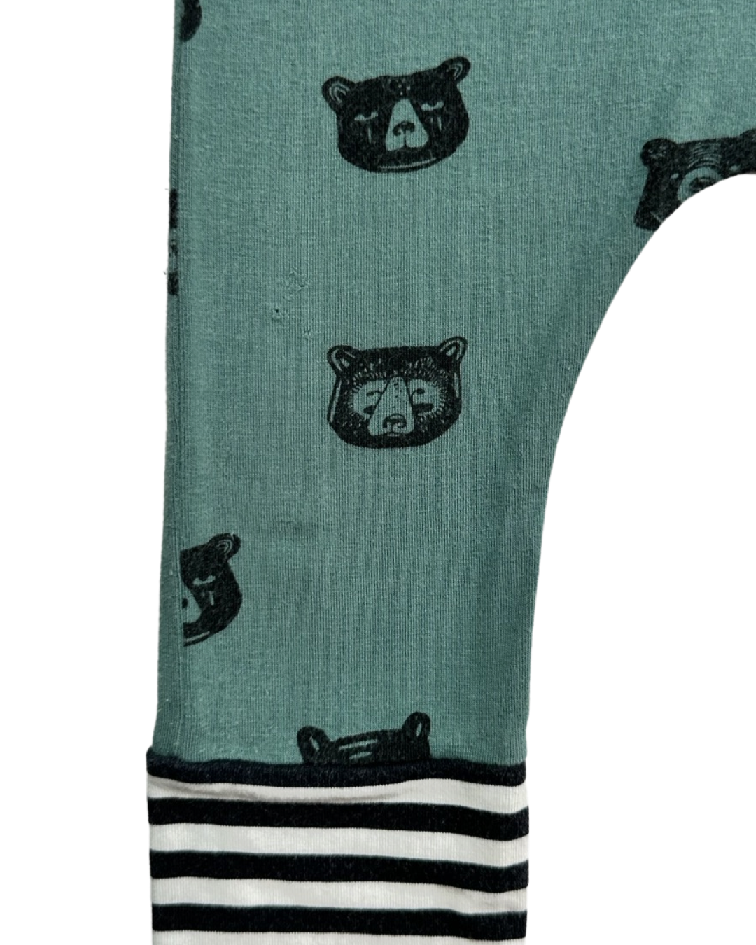 18-24M Baby Boy RAGS to Raches Green Bear Romper