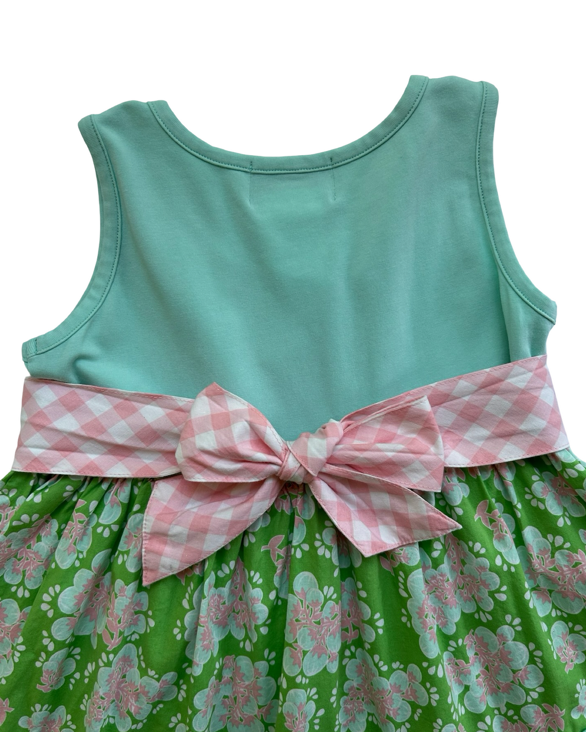 4T-5T Toddlers Girls Serendipity By Shrimp & Grits Floral / Gingham Tunic Top.
