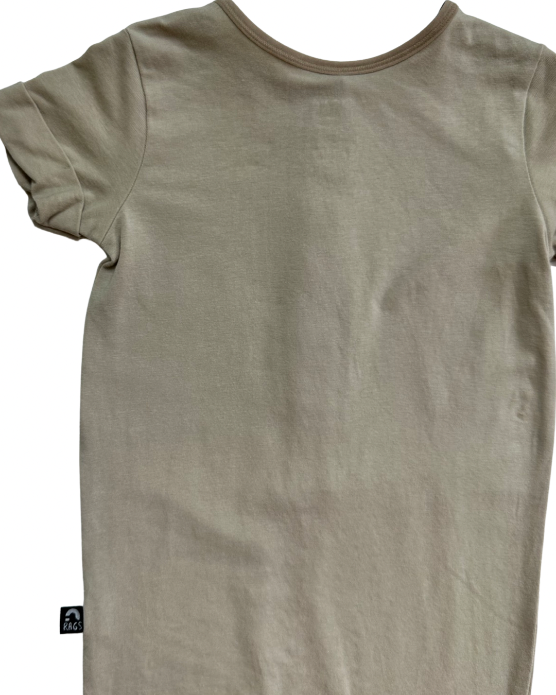 2T Toddler Boy / Girl Tan Sand RAGS to Raches Essentials Shortie Romper