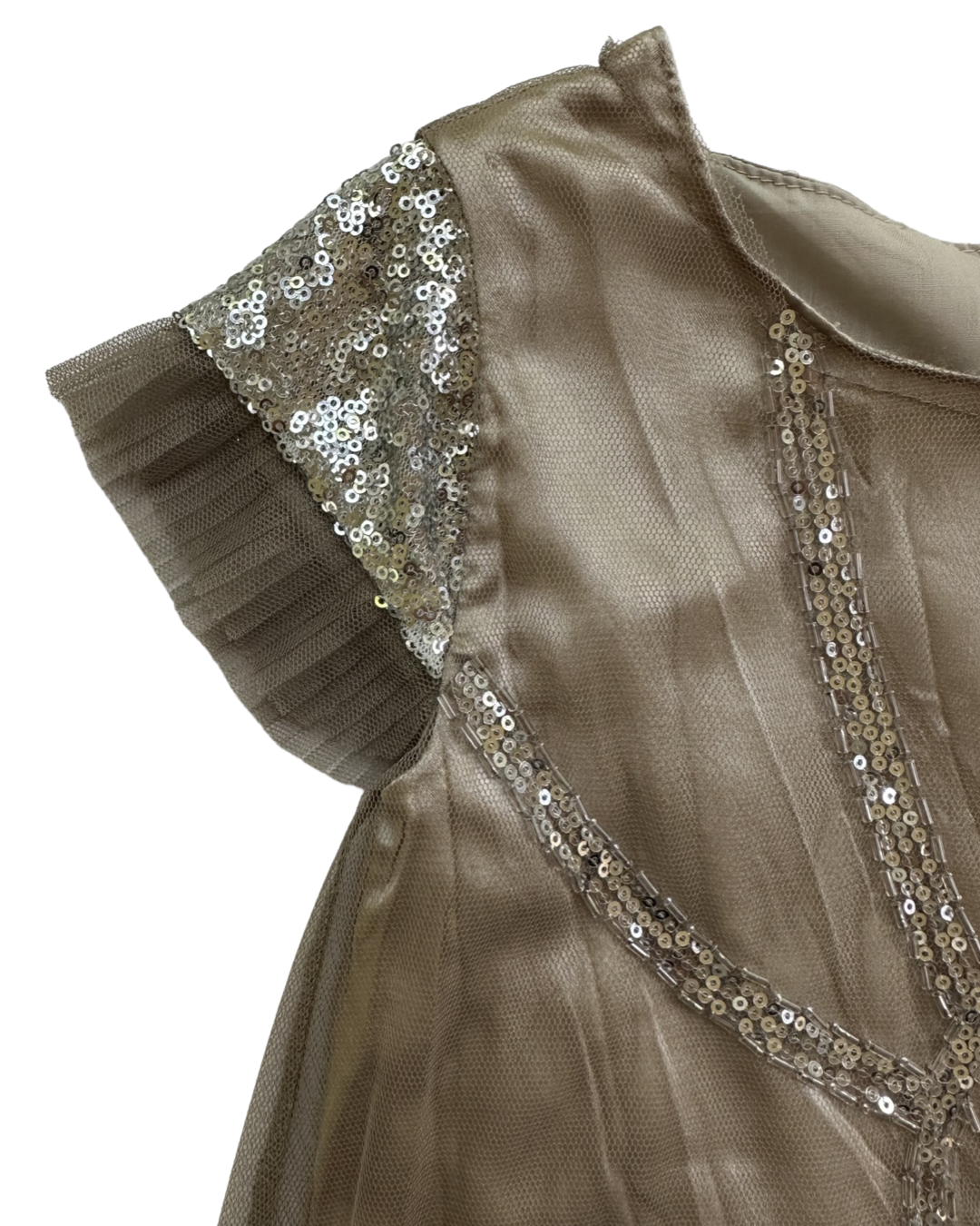 6x Girls Mia Joy by Joyfolie Retro Beaded Champagne Fancy New Years Eve / Christmas Dress