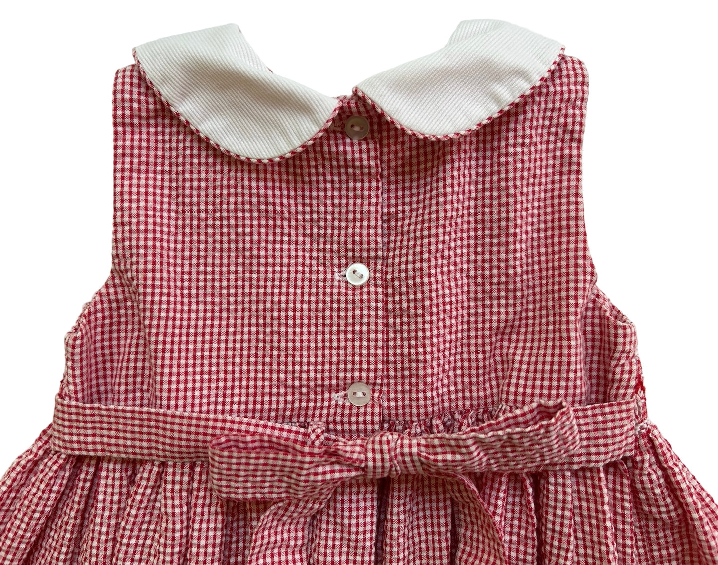 18M Baby Girl’s Rare Editions Pink Gingham Dress Whit Diaper Cover.