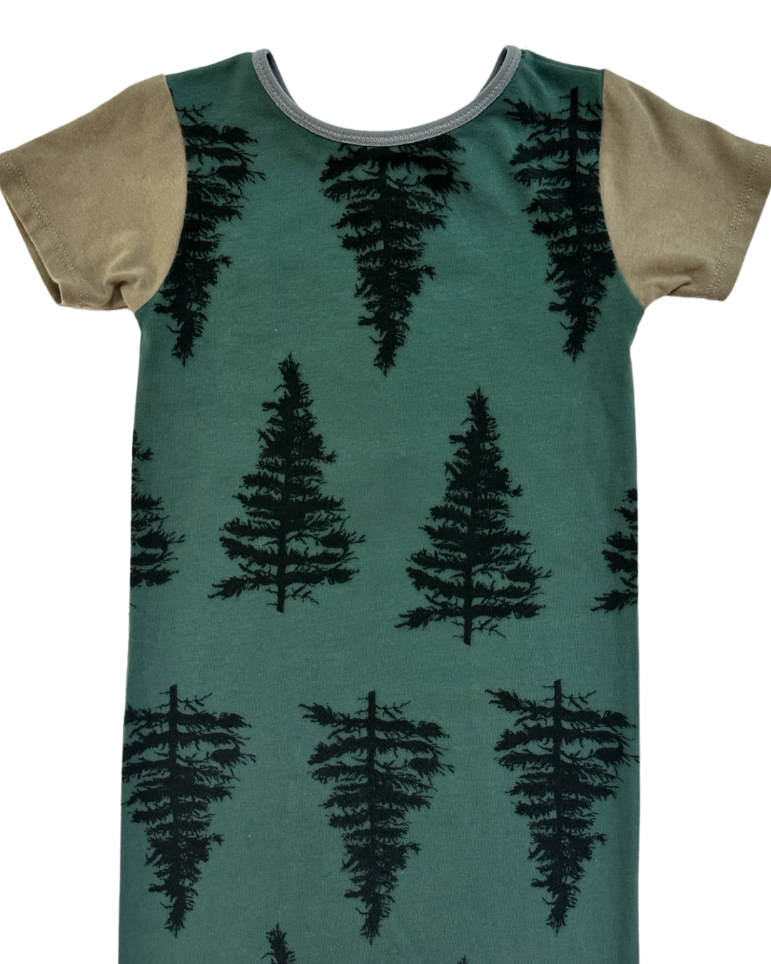 18-24M Baby Boy RAGS to Raches Green Evergreen Trees Romper