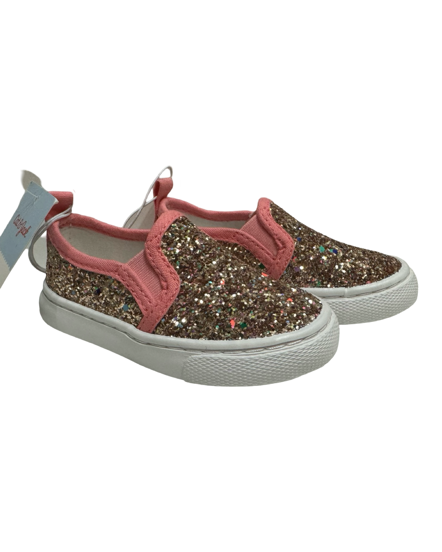 5C Toddler Girl Rose Gold & Pink Cat & Jack Madigan Sneaker Slip On Shoes