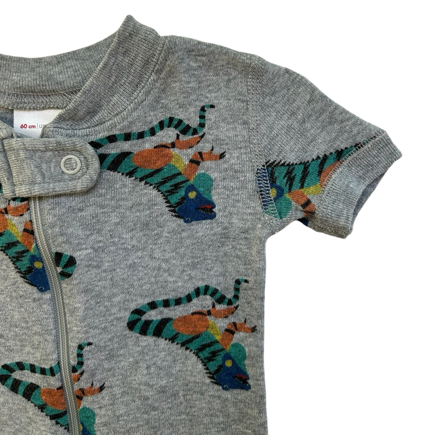 3M-6M Baby Boy’s Hanna Andersson Iguanas Zippered Sleeper PJs.