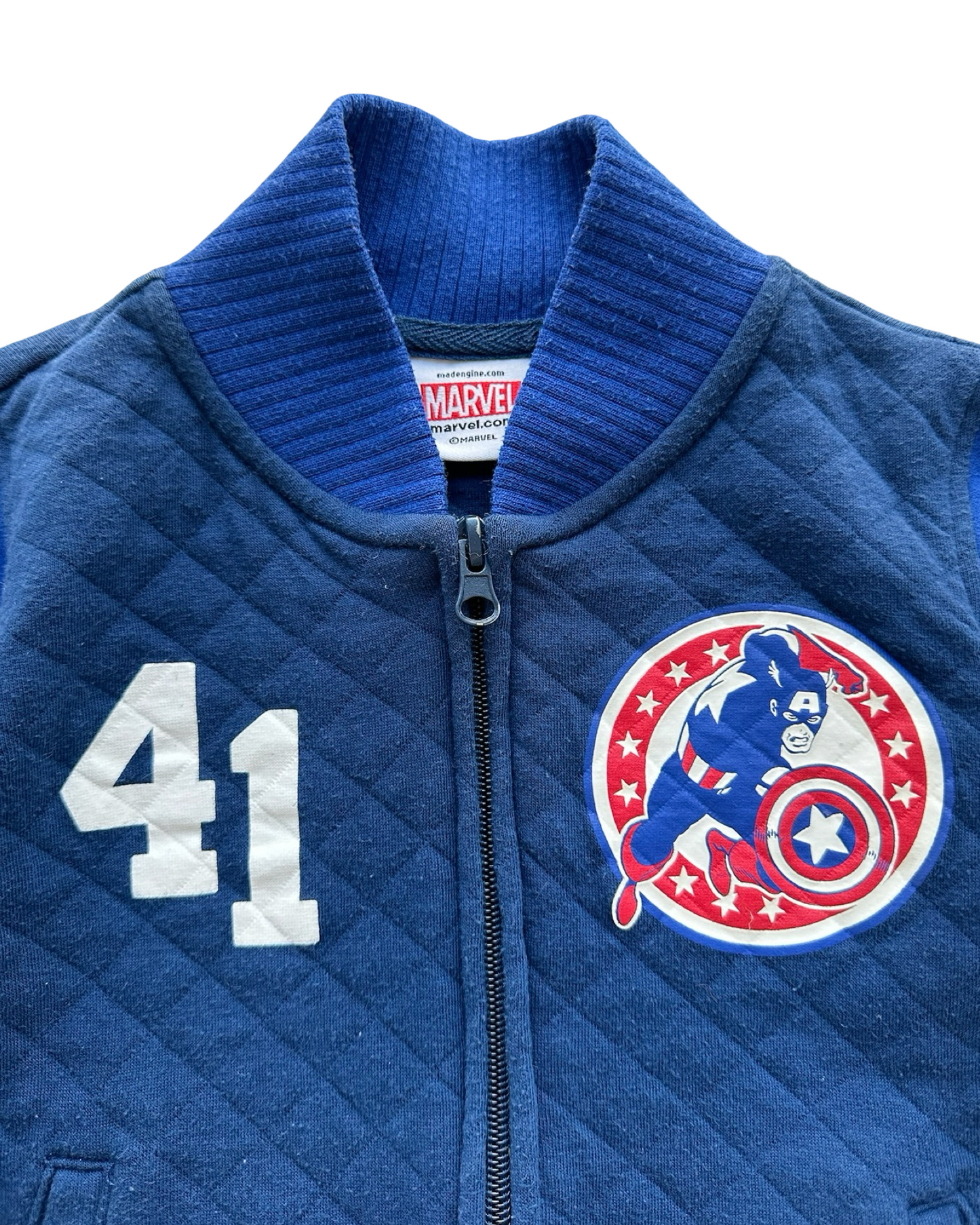 2T Toddler Boy Marvel Captain America Full Zip Sweater Jacket