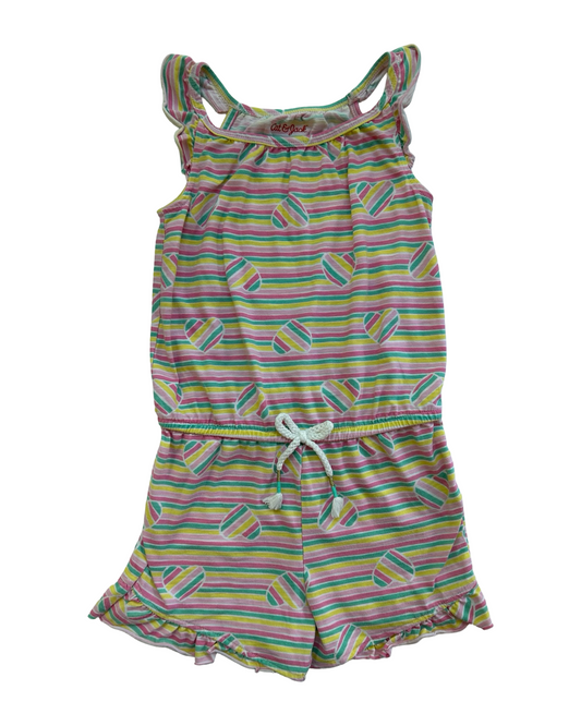 4T / 5T Toddler Girls Cat & Jack Striped Heart ❤️💖 Romper.