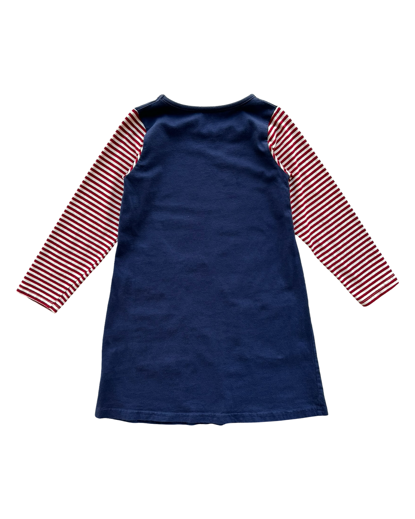 6T Toddler Girls Striped Long Sleeve Christmas Tree Dress