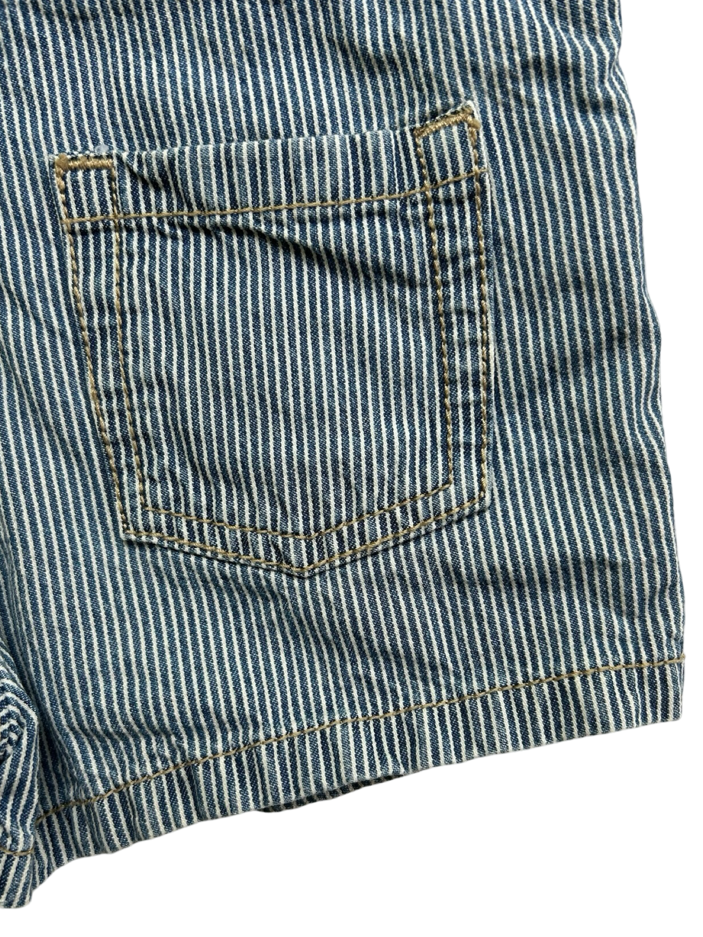 18M Baby Boys OshKosh B’Gosh Striped / Dots Jean Overall Short Carpenter Romper.