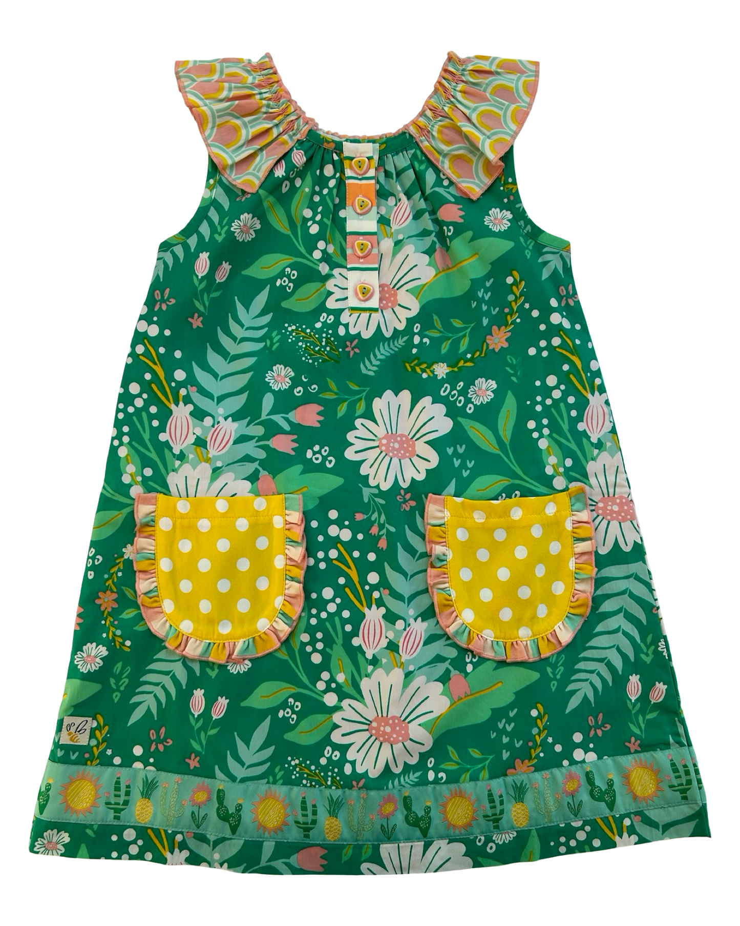 6T Toddlers Girls Wild Flowers Fizzy Pop Shift Dress NWT.