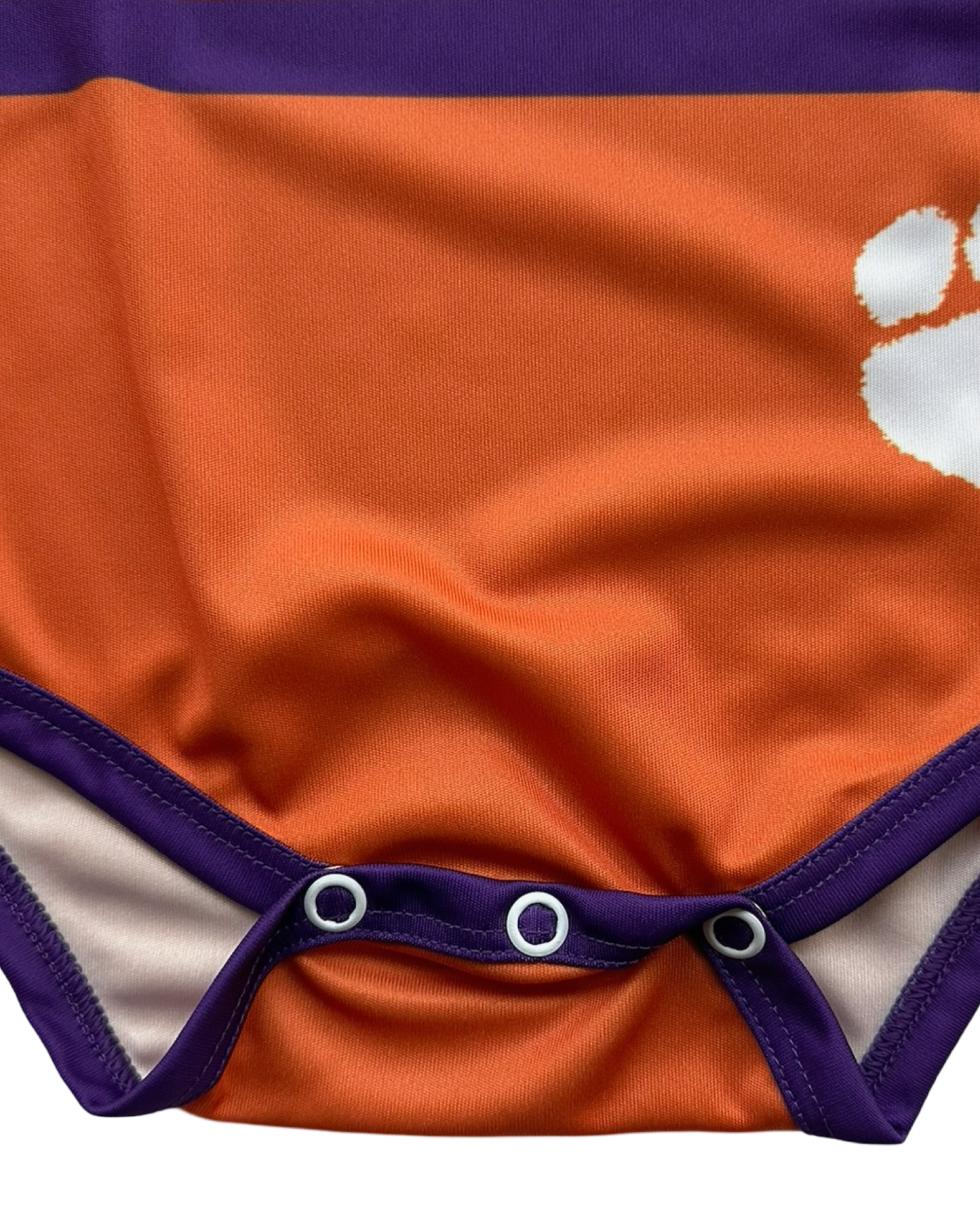 12M Baby Boys Vive La Fete Clemson Tigers Big Logo Striped Short Sleeve Jumpsuit.