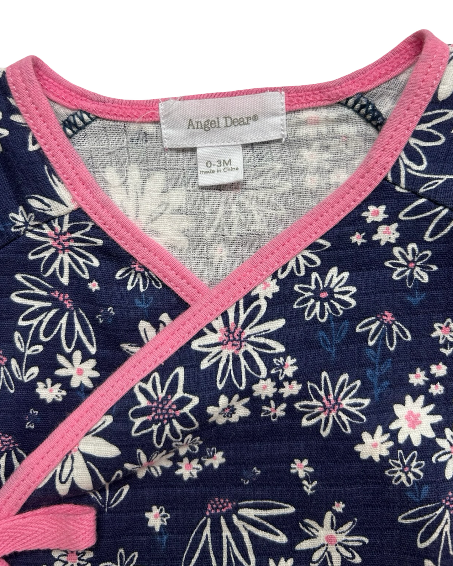 0-3M Baby Girl’s Angel Dear Vintage Floral Sleeve Romper.