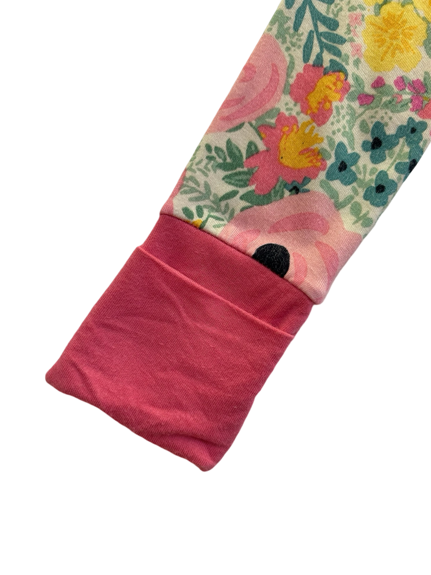 0-3M Baby Girl Little Sleepies Pink Floral Zippered Sleeper PJs