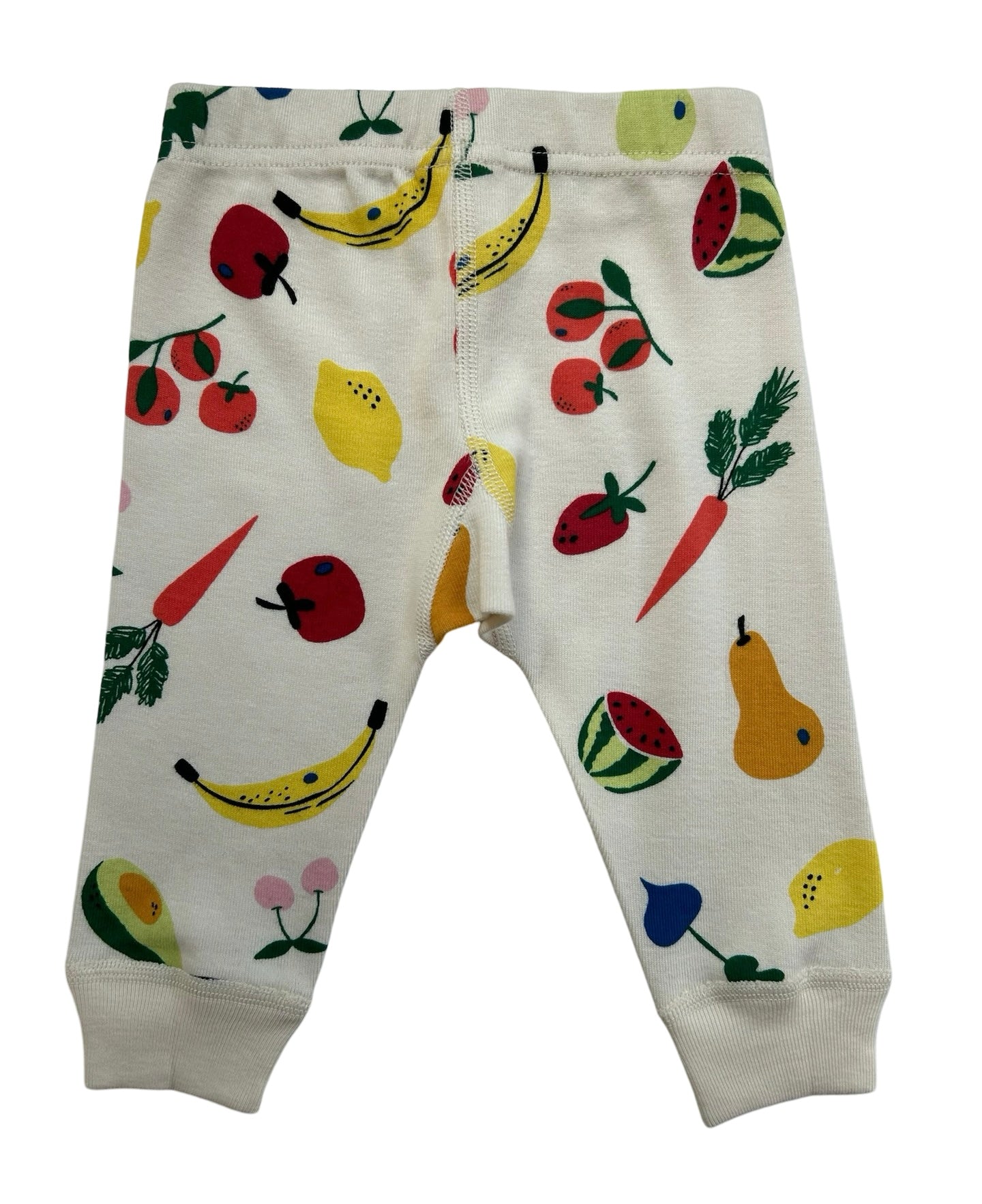 0M-3M Hanna Andersson Baby Girls Fruits / Veggies Print Long Sleeve Pajamas 2 Pieces Set. NWT