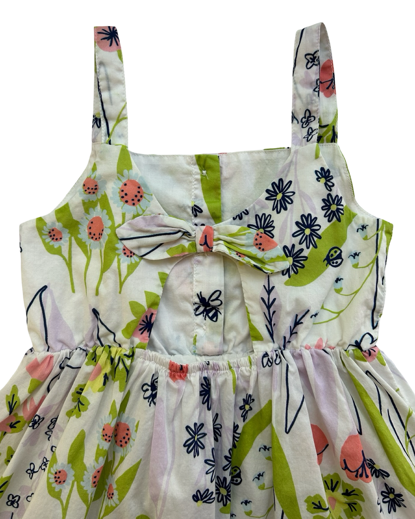 XS 4T-5T Toddler Girls Cat & Jack Button Front Floral Sleeveless.