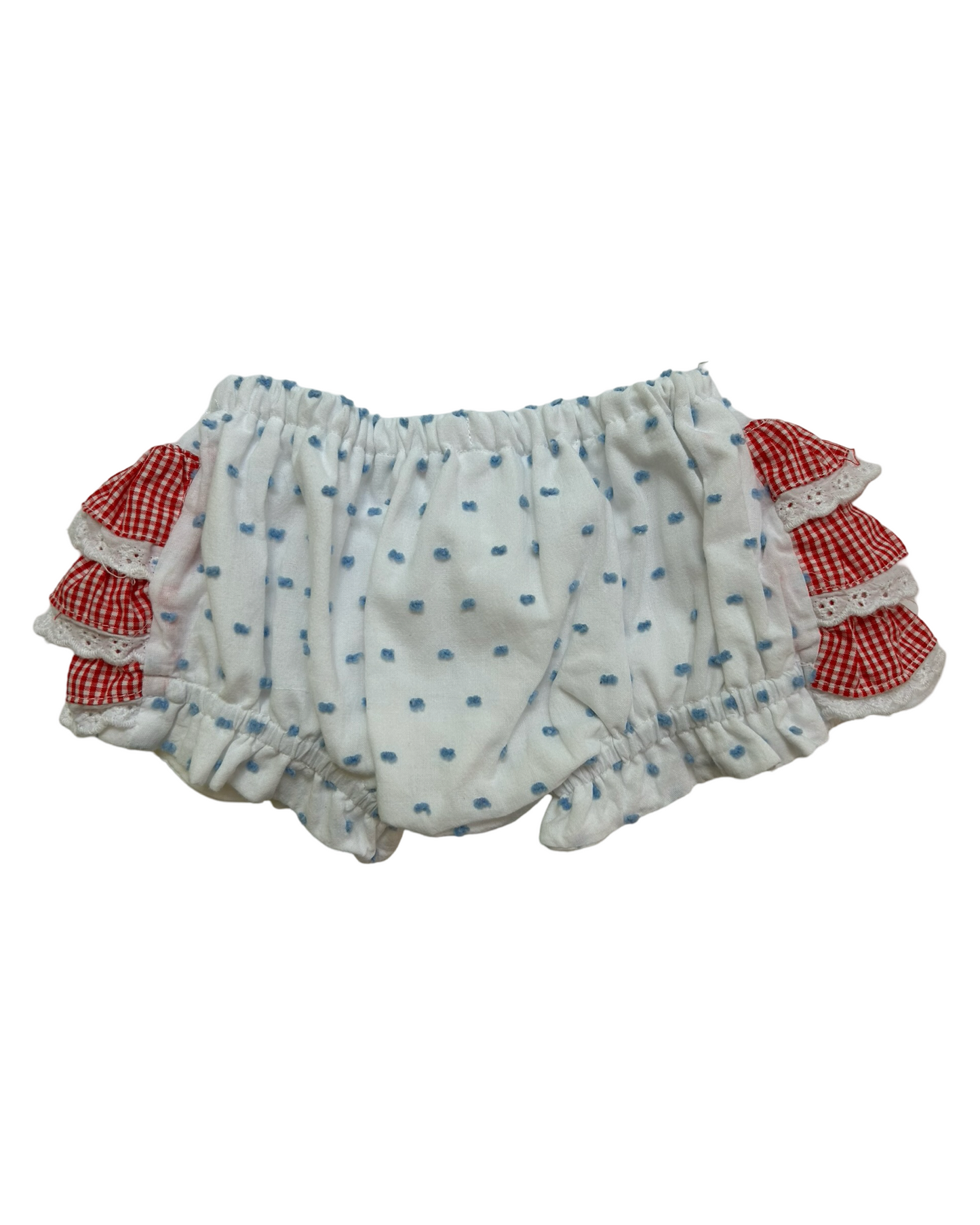 NB Baby Girls Sugar Dumplin Embroidered Farm With Diaper Cover Ruffle. 2 Pieces Set.