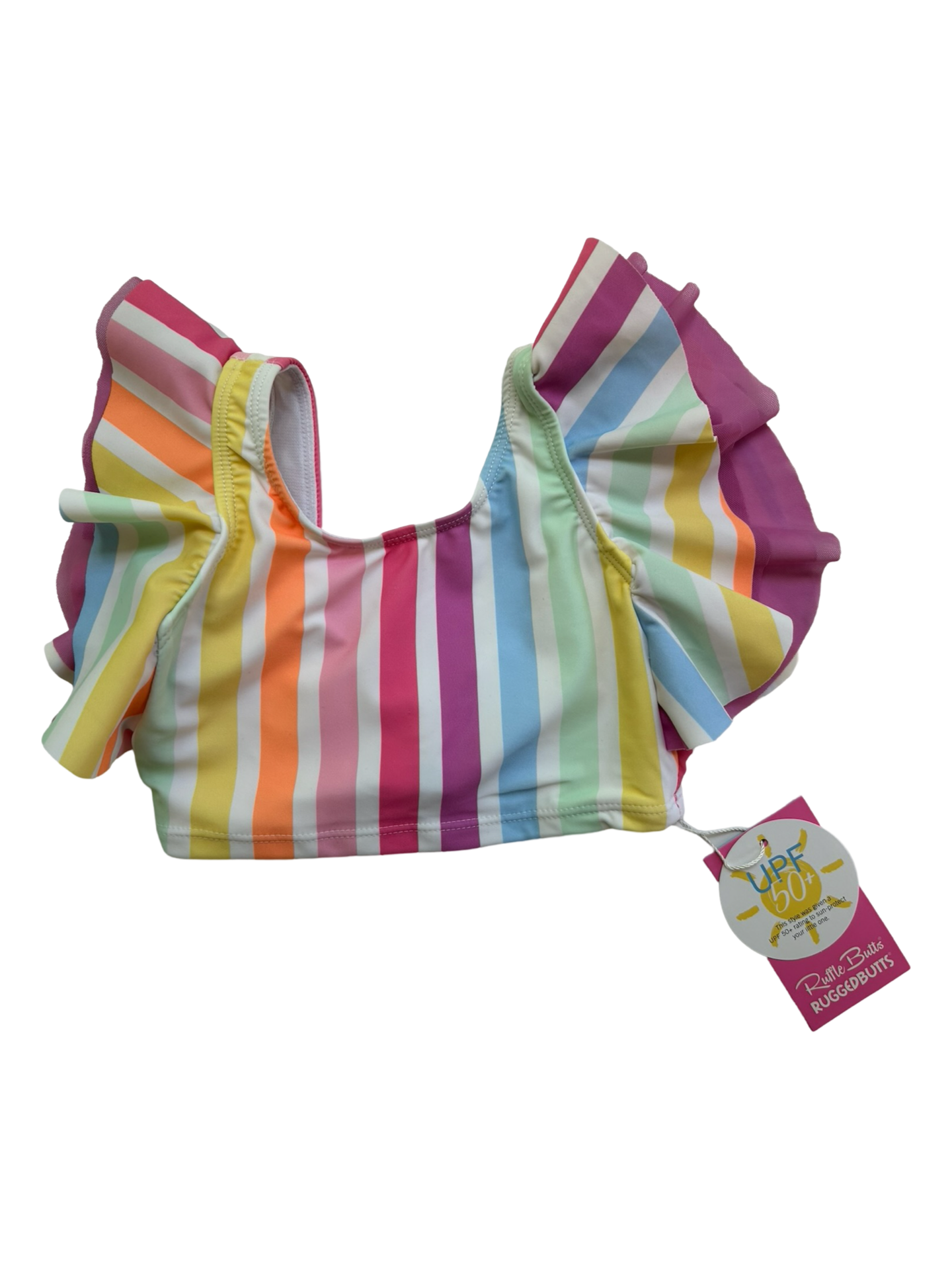 18M - 24M  Baby Girls RuffleButts Rainbow Dream Orchid Butterfly Tankini 2 Pieces Set. NWT