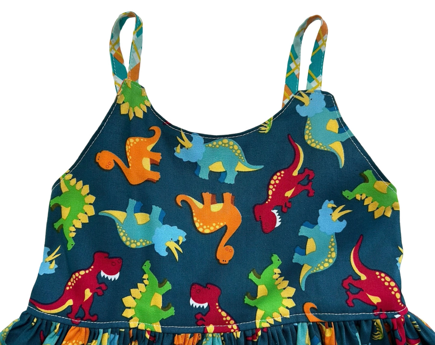 4T Toddler Girls Kelly Ellis Designs Dinosaurs Print Dress Sleeveless.