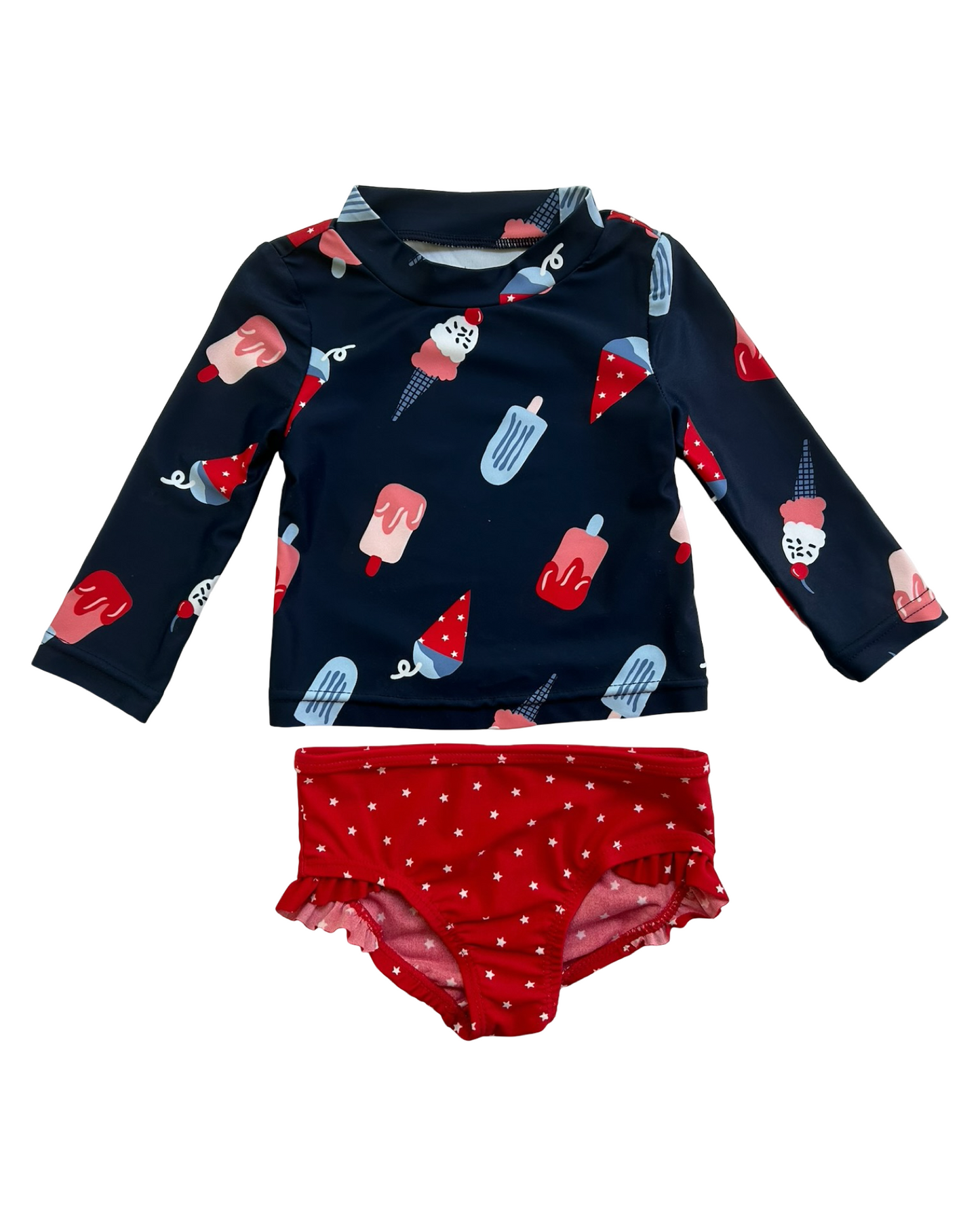 6M Baby Girl Just One You By Carters Navy Popsicle RashGuard Swim Suit