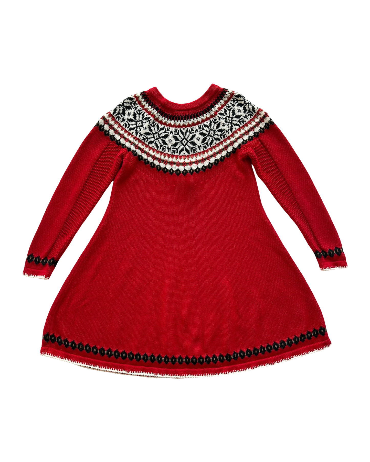 6Y (120 CM) Young Girl Hanna Andersson Christmas Sweater Dress.