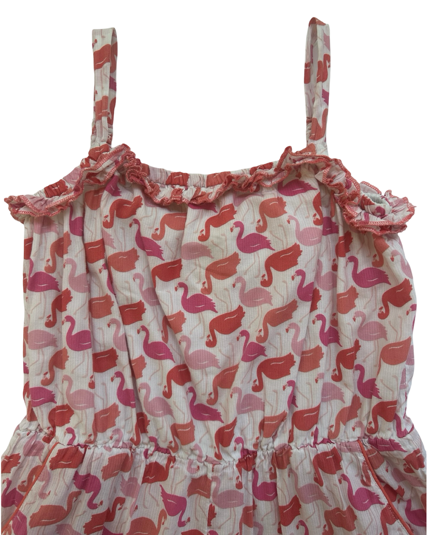 4Y-5Y Toddler Girls Mini Boden Flamingo 🦩 🦩 Romper