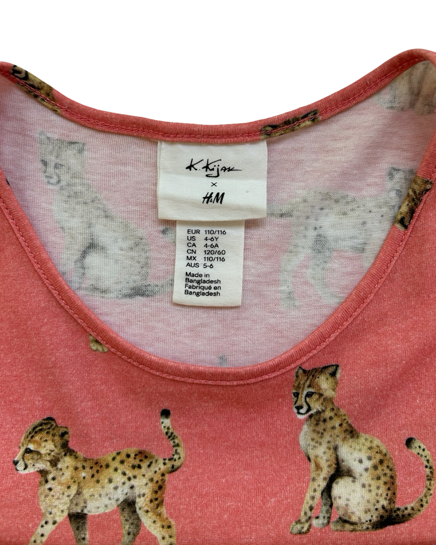 4T -6Y Toddler Girls H&M By Karolina Kijan Cheetahs 🐆 Dress