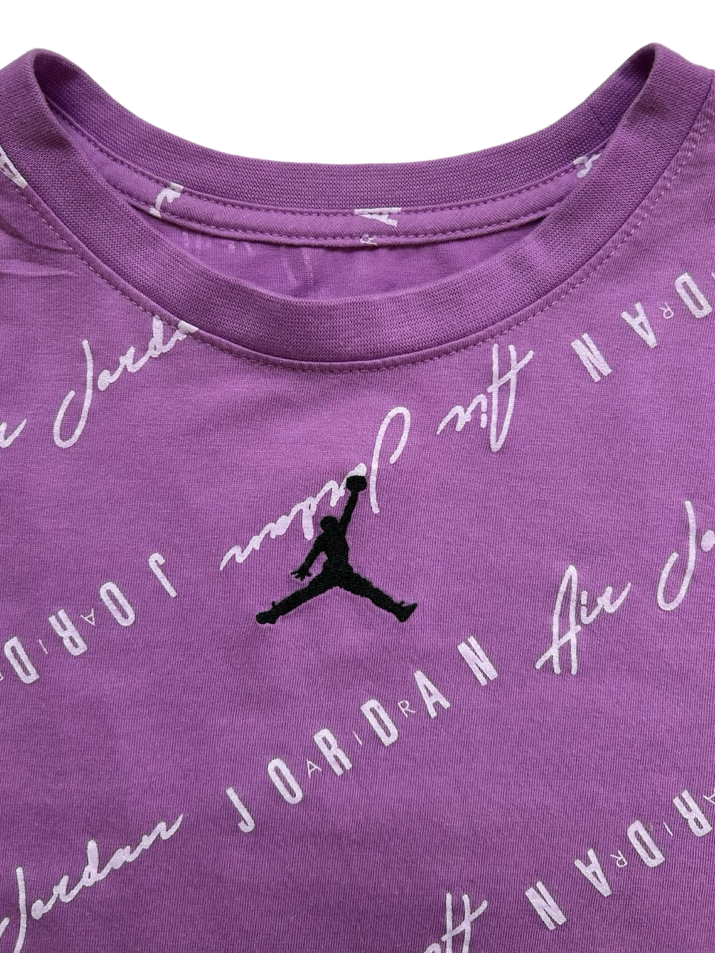 M 10-12Y Young Girls Jordan Jumpman Air Short Sleeve Top Shirt.