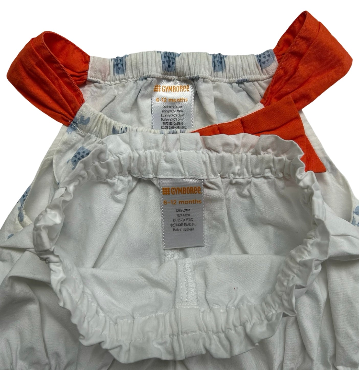 6M-12M Baby Girls Gymboree Cute On The Coast Crabs 🦀🦀🦀🦀 Dress / Diaper Cover 2 Pieces Set.