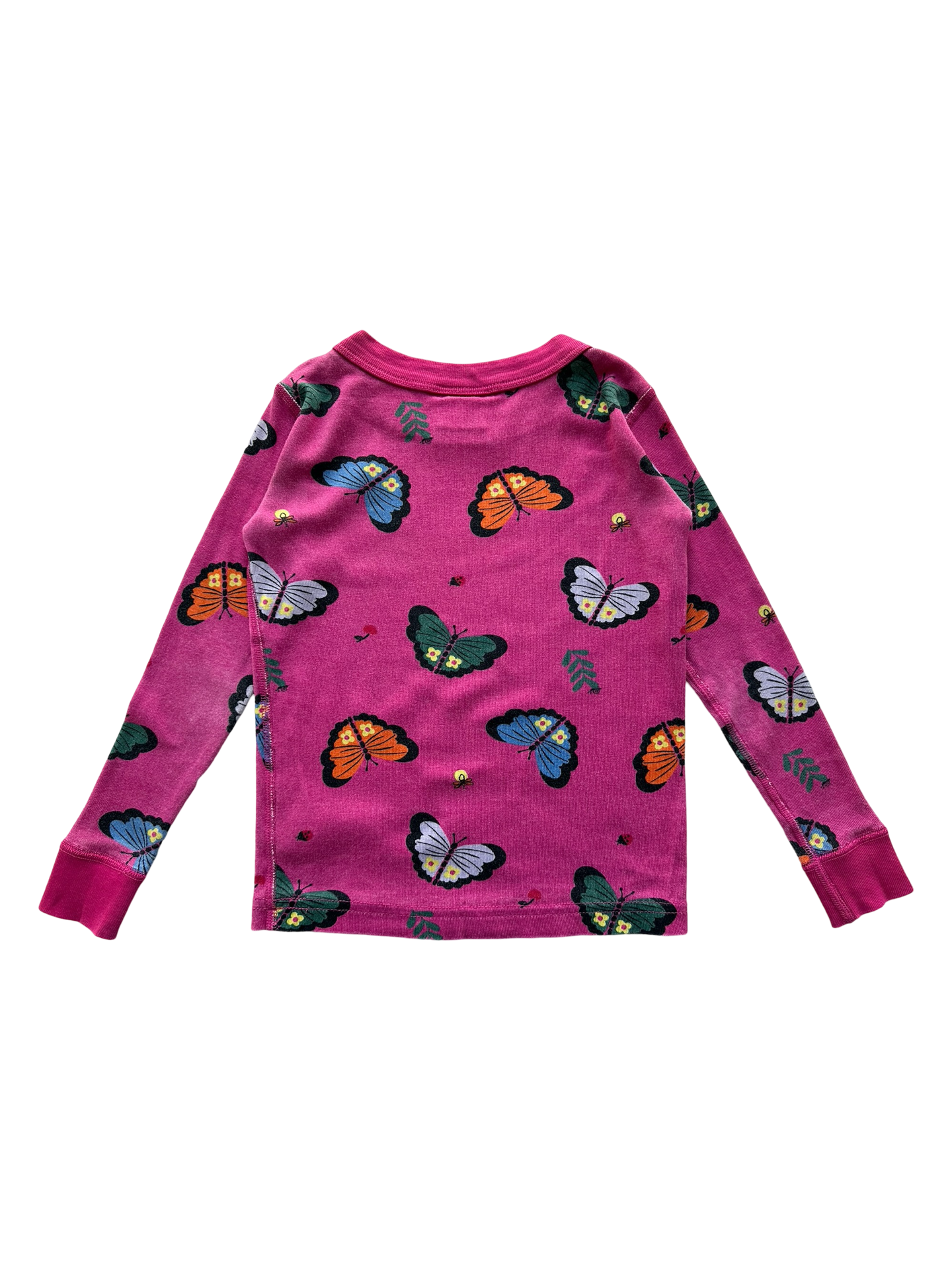 4T Toddler Girls Hanna Andersson Dancing Butterflies 🦋 🦋🦋 Long John Organic Cotton Pjs 2 Pieces Set