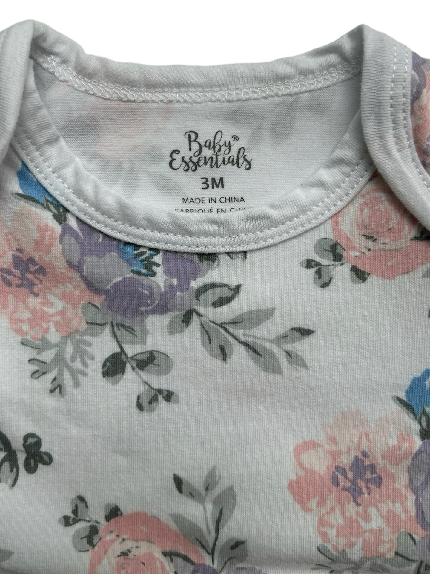 3M Baby Girls Baby Essentials Floral Knotted Nightgown.
