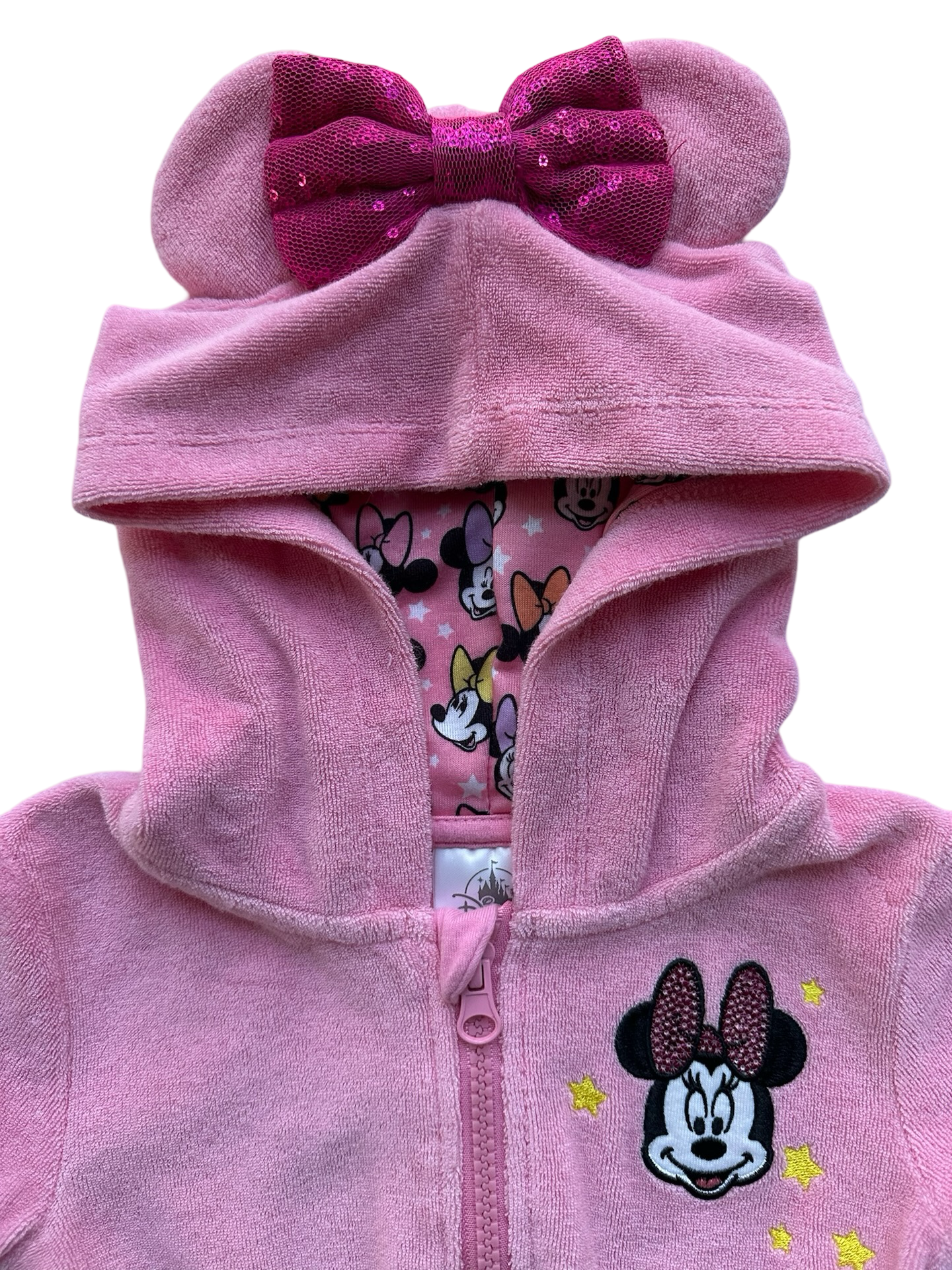 2T Toddler Girls Disney Minnie Mouse Swim Cover Up Romper Hoodie