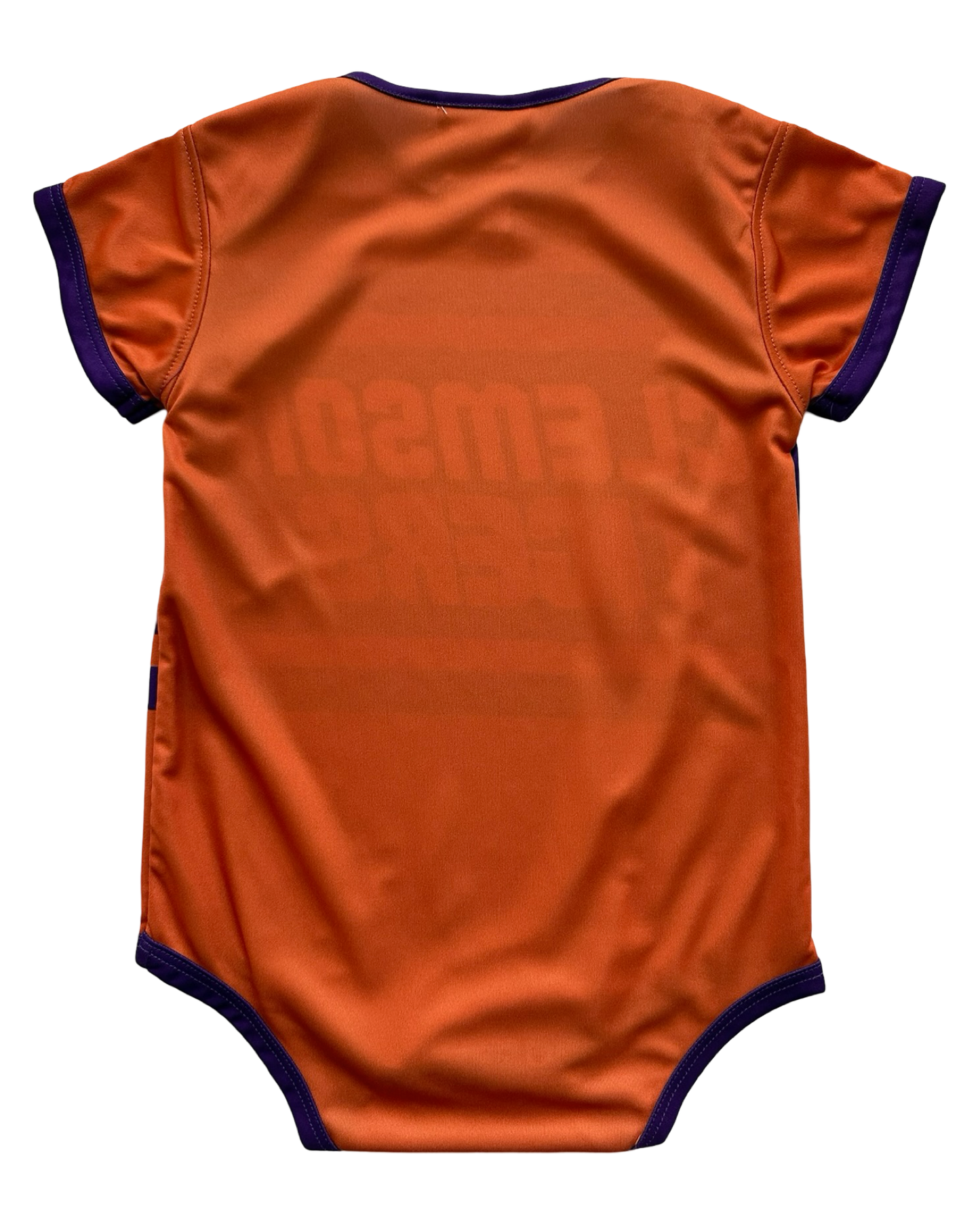12M Baby Boys Vive La Fete Clemson Tigers Big Logo Striped Short Sleeve Jumpsuit.