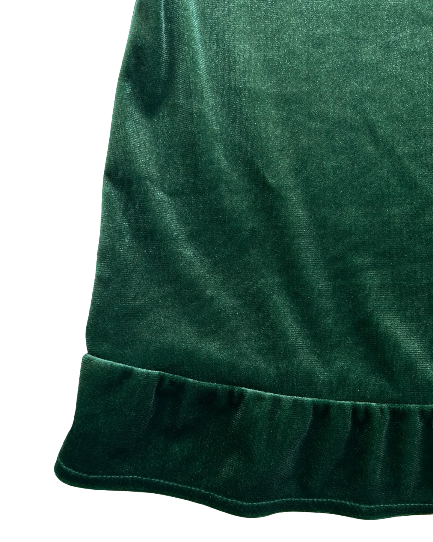 4T Toddlers Girls Old Navy Velvet Ruffle-Hem Green Top.