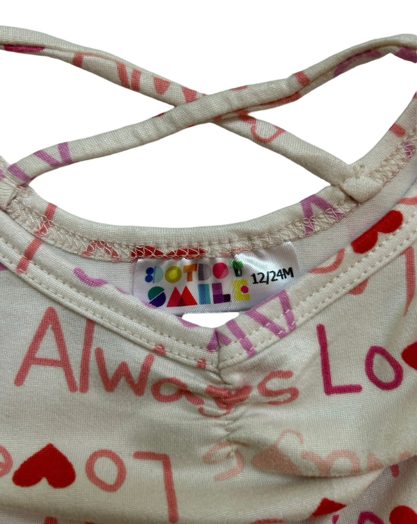 12M - 24M Baby Girl Be My Valentine Dot Dot Smile Twirl Dress