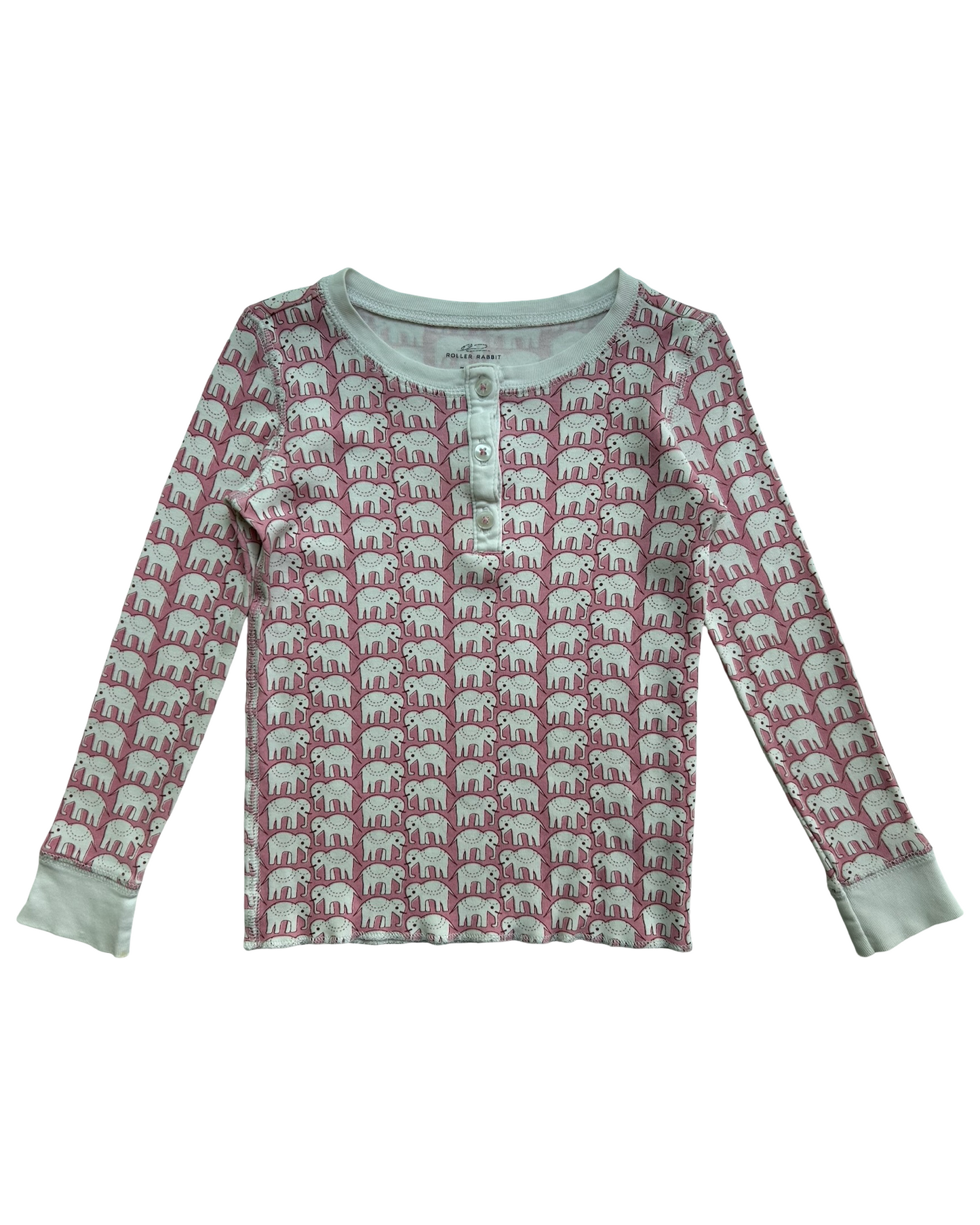 4T Toddlers Girls Roller Rabbit Elephant 🐘 Pjs Top Only One Piece.