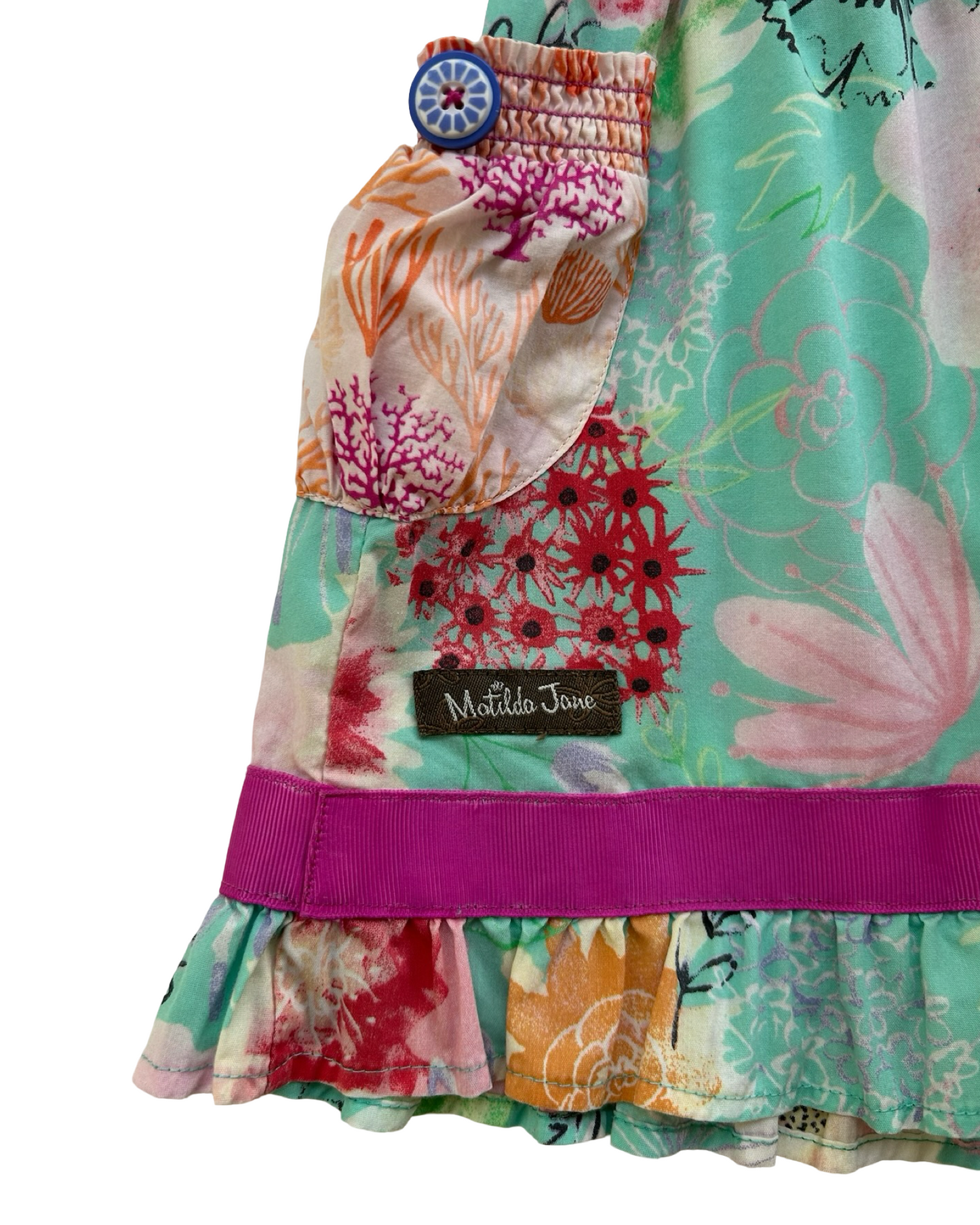 4T Toddlers Girls Matilda Jane Heads Up Seven Dress.