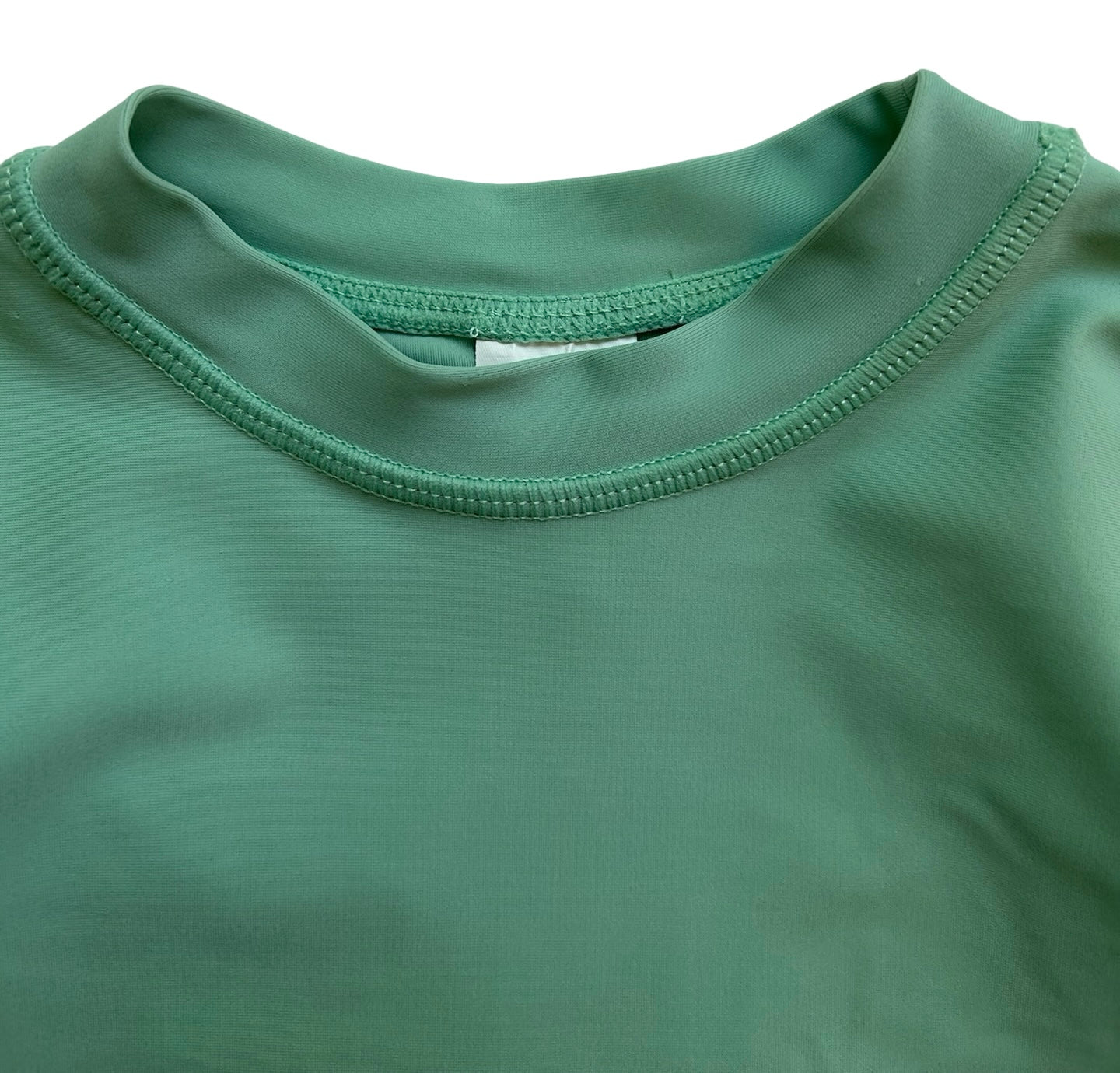 6-12M RuggedButts Baby Boy Green RashGuard Shirt Swimsuit.