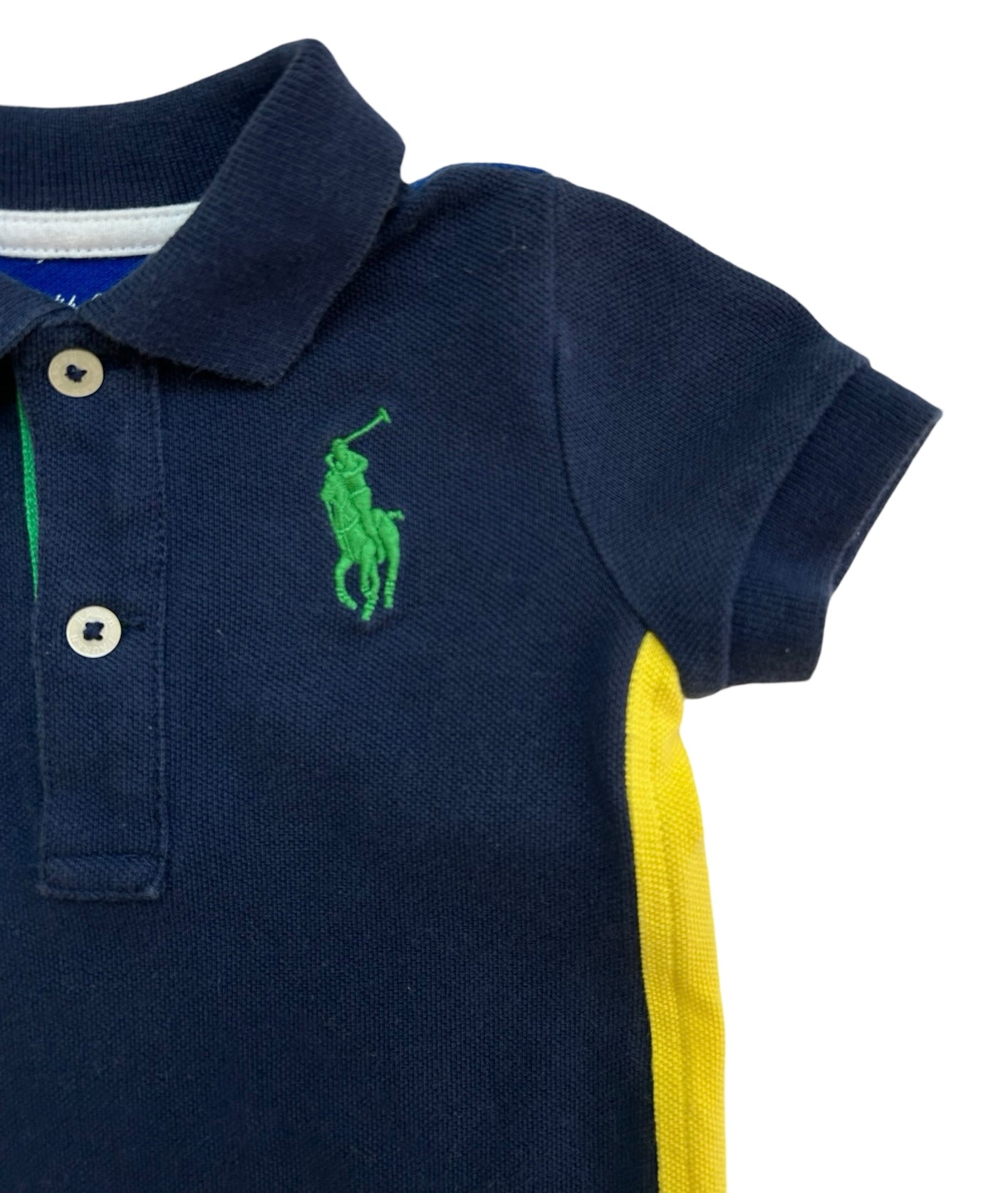 3M Baby Boys Ralph Lauren Tricolor Romper
