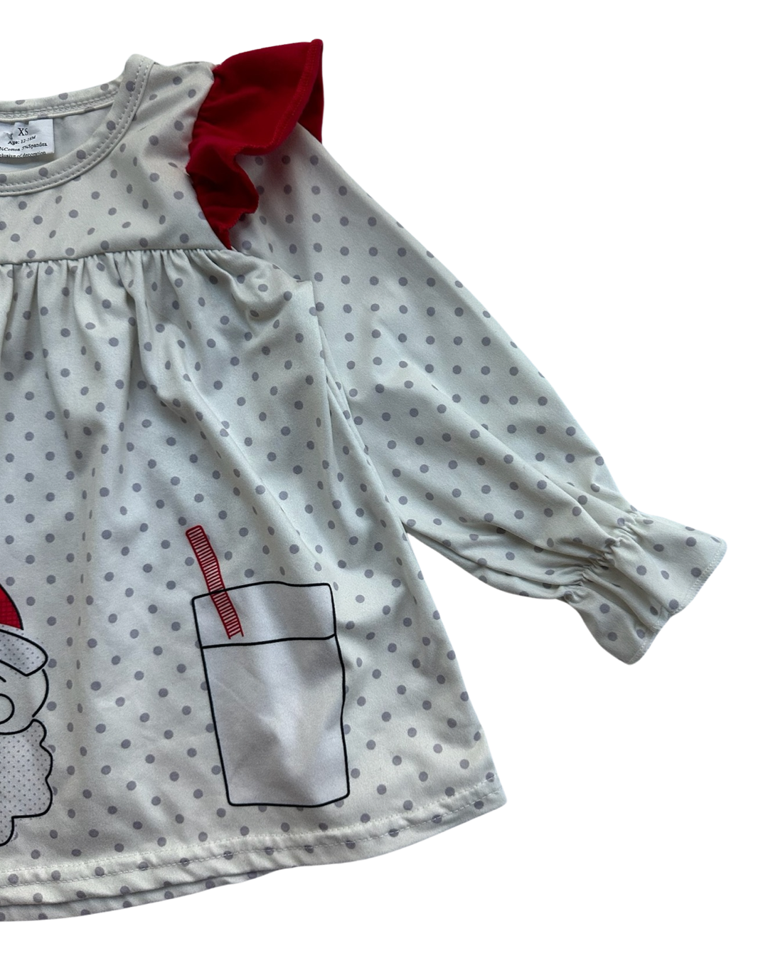 12M-18M Baby Girl Boutique Santa's Milk and Cookies 2pc Set