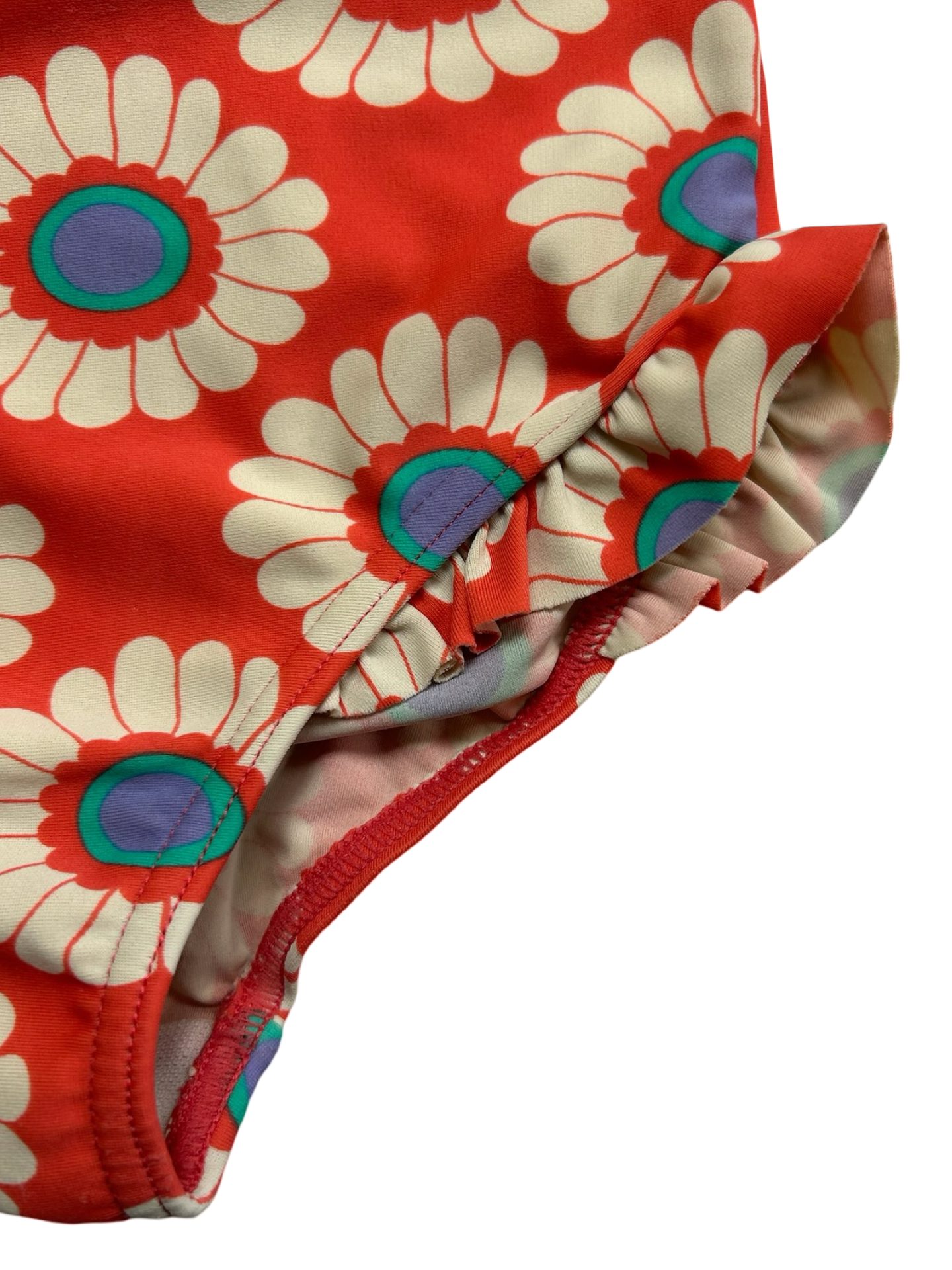 2-3T Toddler Girls Mini Boden Floral One Piece Halter Swim Suit