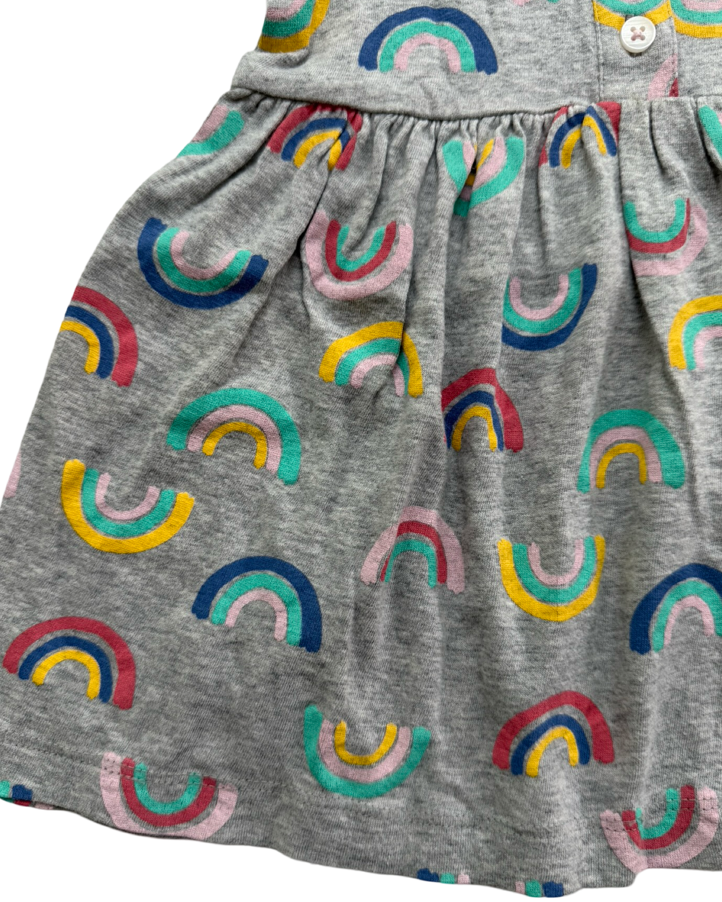 6M Baby Girls Carters Gray Rainbow Dress
