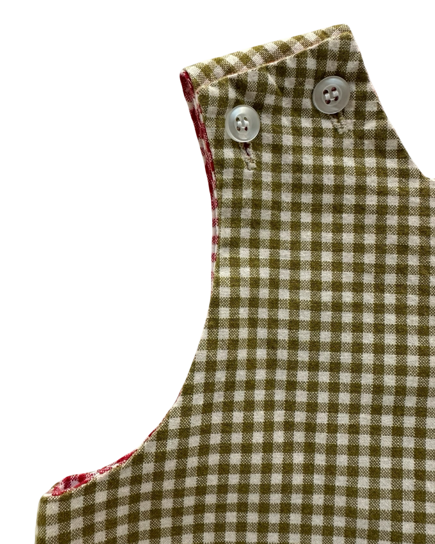 12M Baby Boys The Bailey Boys Gingham Patterned Overall-Romper Reversible Appliqués Camel 🐫 Reverse To Farm Car. One Piece.