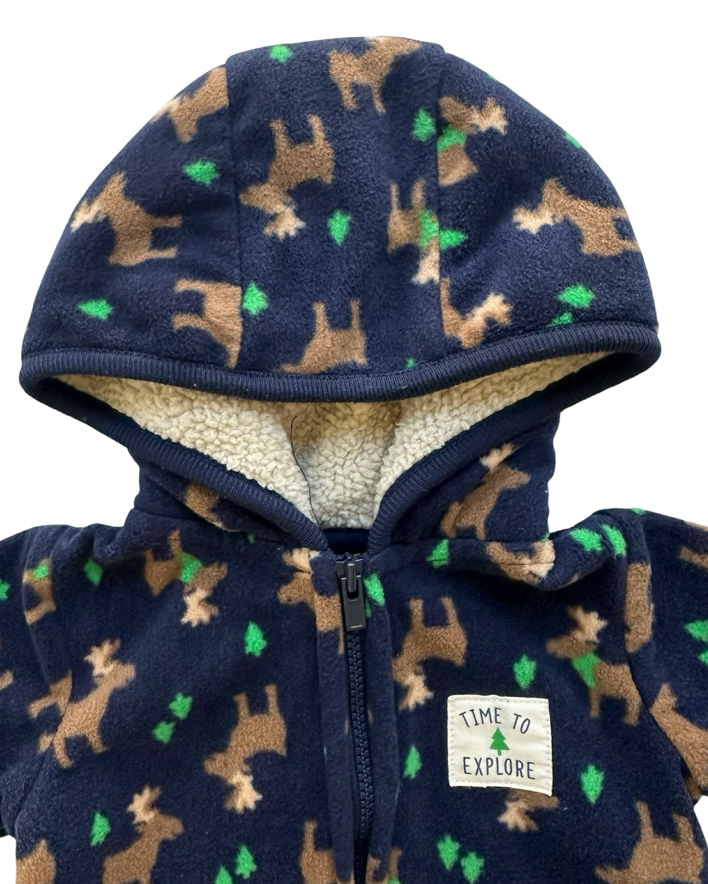 3M Baby Boys Carter’s Just One You Fleece Footless Hooded Deer.