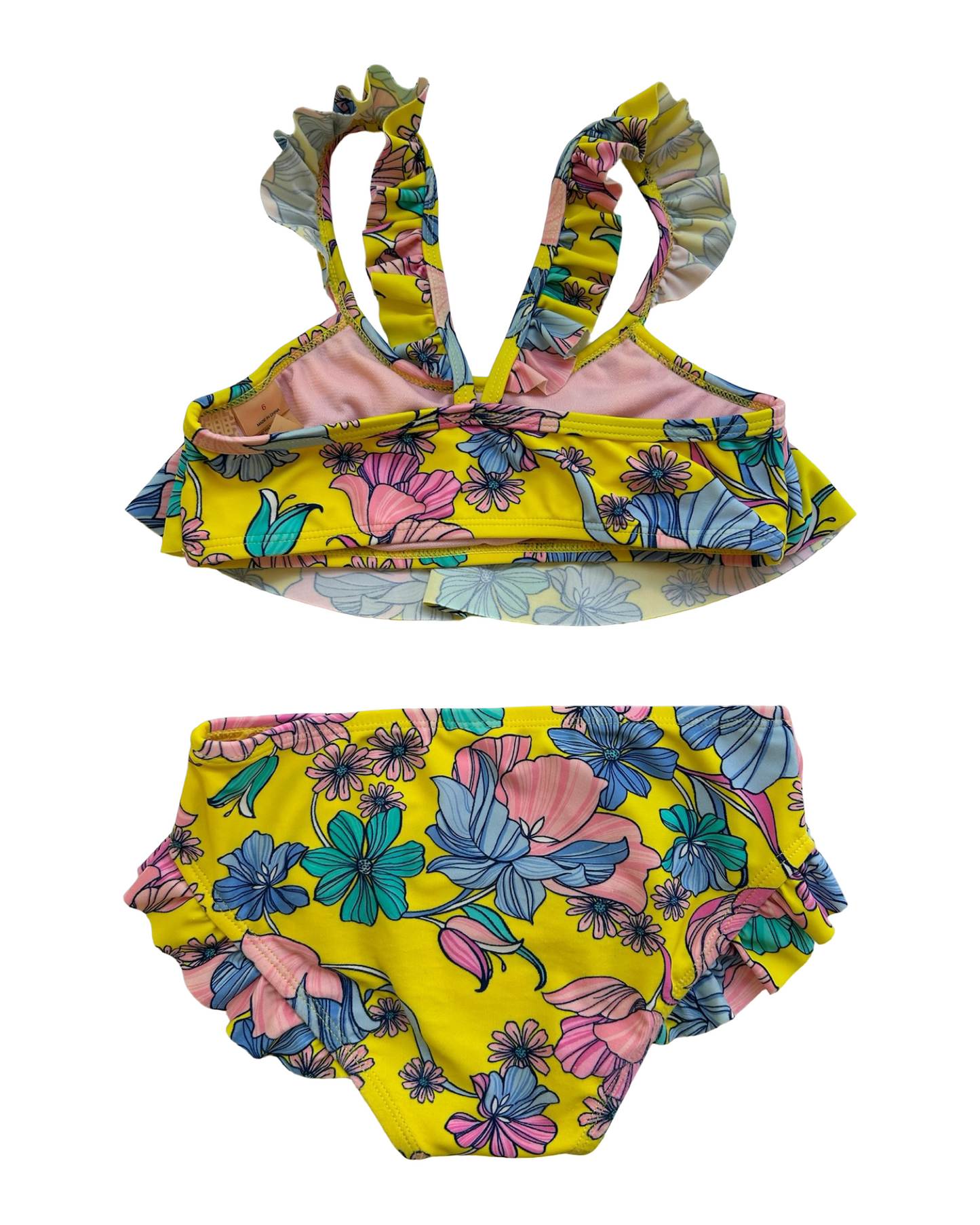 6T  Toddlers Girls GB Girls Floral Swimsuit 2 Piece Set.
