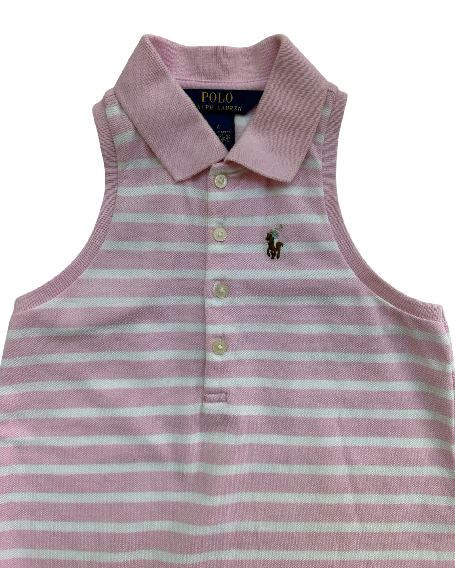 Toddler Girl Ralph Lauren Pink Striped Polo Dress