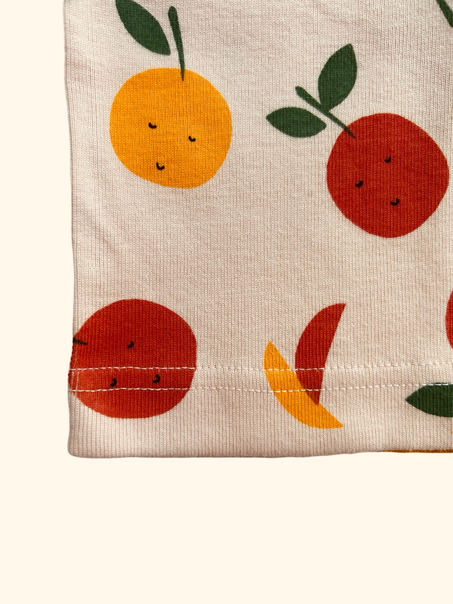 0M-3M Hanna Andersson Baby Girls Citrus Print Long Sleeve Pajamas 2 Pieces Set. NWT