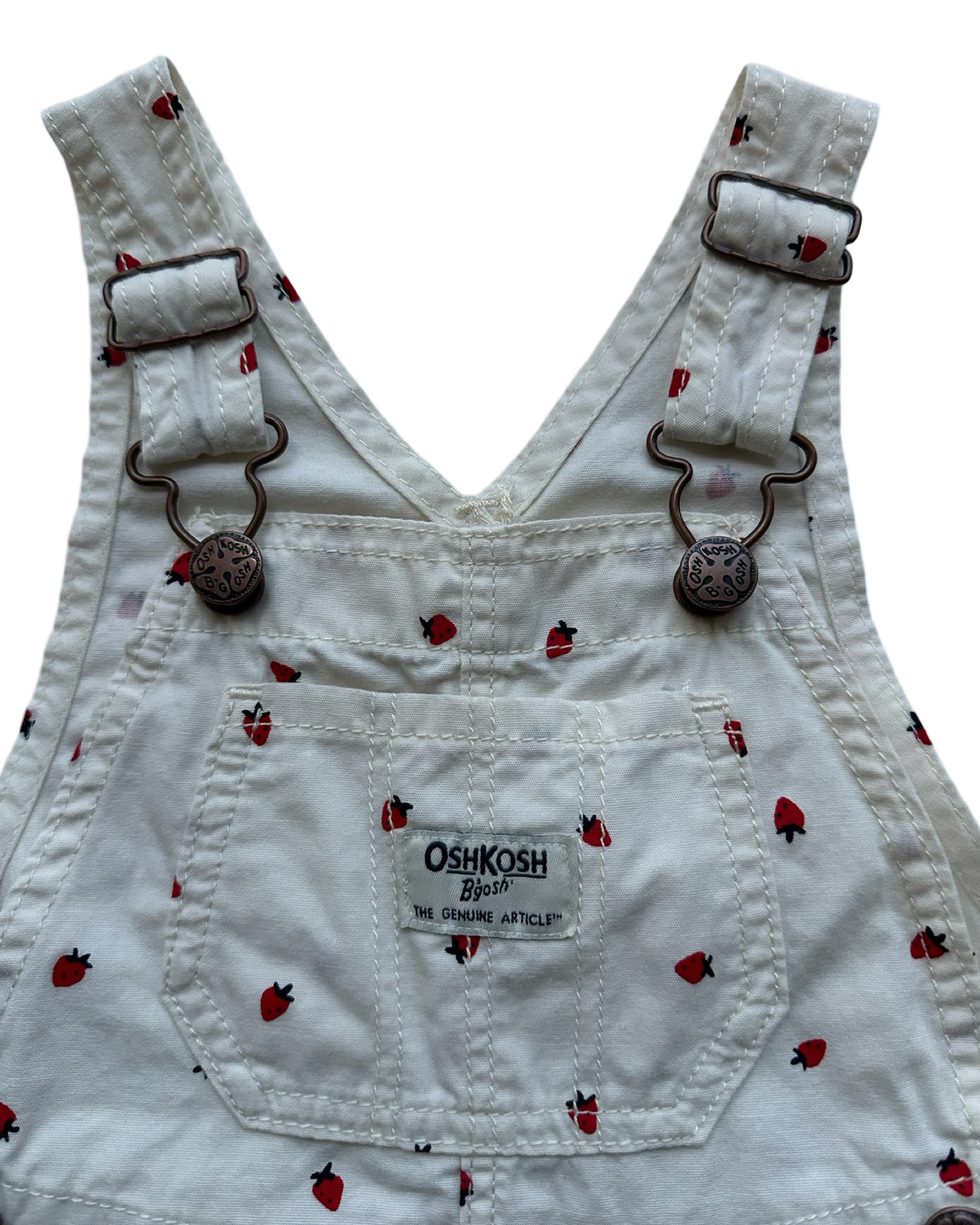 2T Toddler Girls OshKosh B’gosh Strawberry 🍓 Short tall Overall