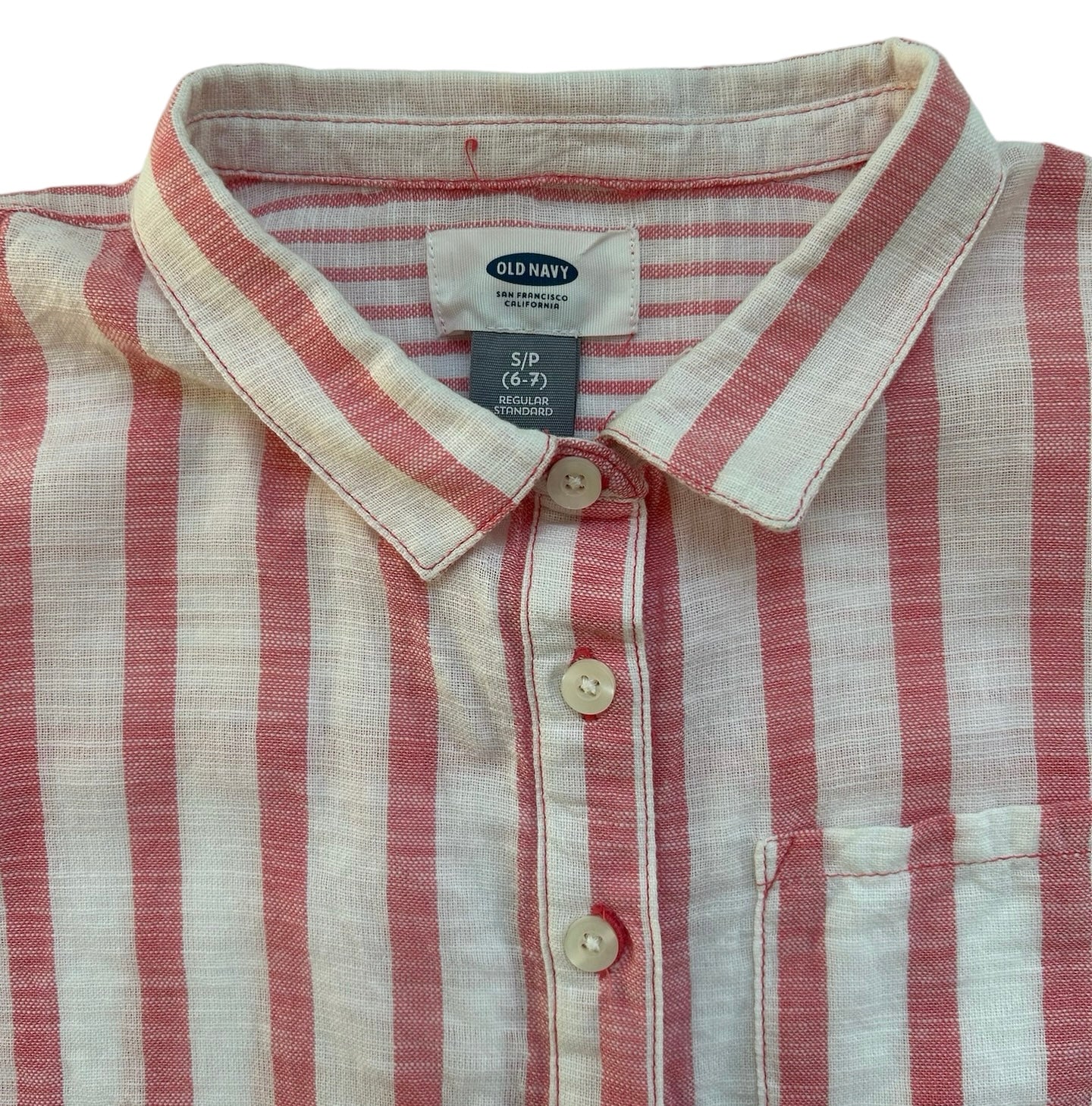 6x / 7Y Girls Old Navy Long Sleeve Striped Shirt.