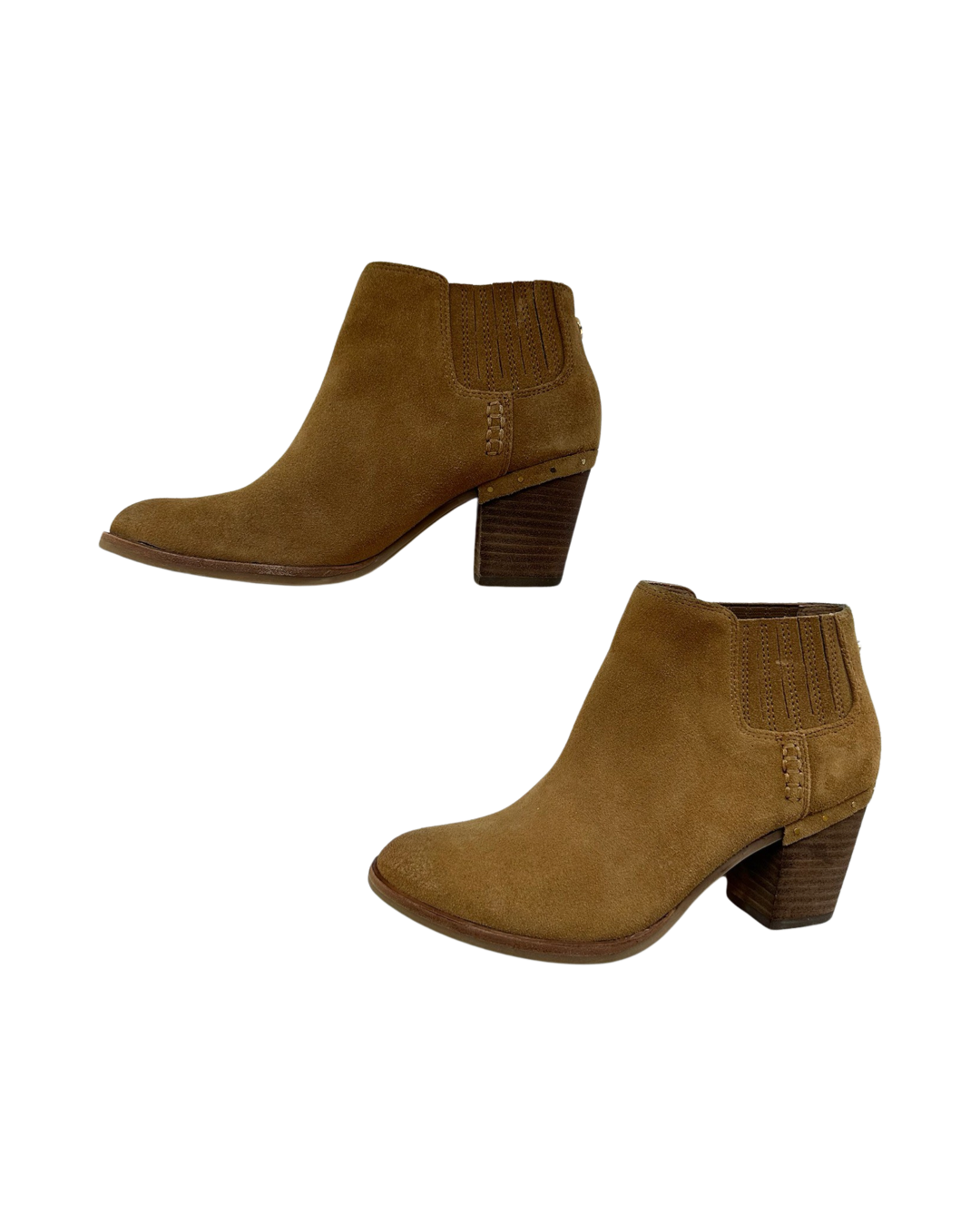 Steve Madden Womens Size 6.5 Brown Leather Tinker Booties Tan Cognac Color