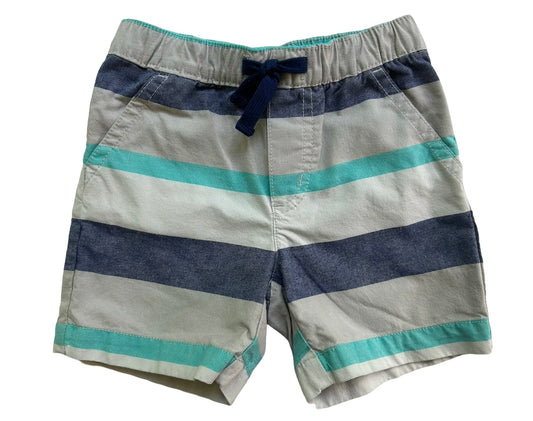 6M-12M Gymboree Baby Boys Striped Pull On Shorts.