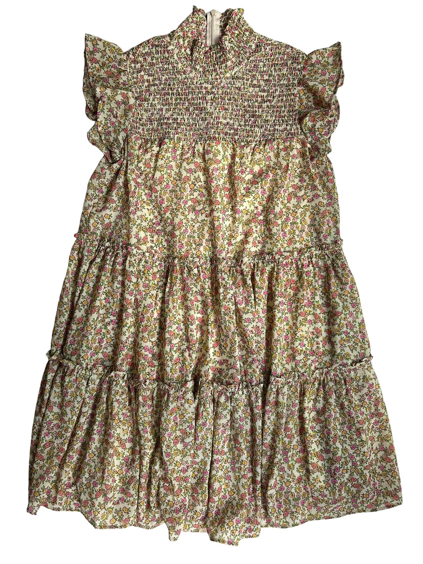 Women’s Small Size 4 Maison Tara Dress Smocked Floral Boho